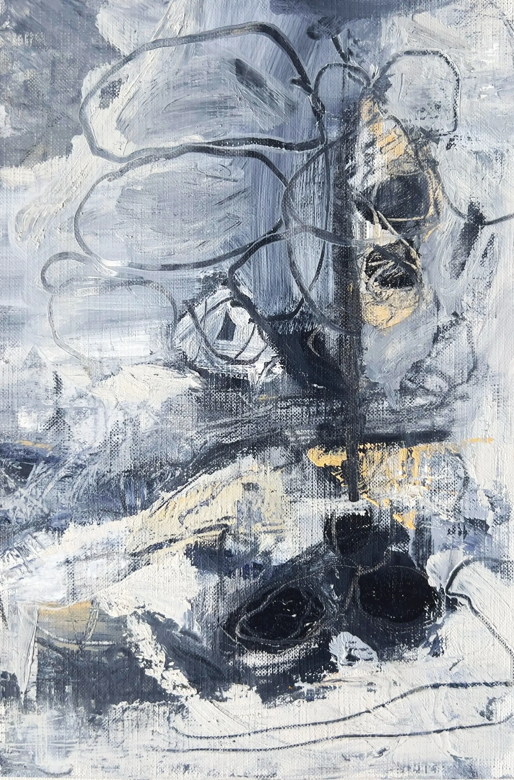 hemlock, 9 x 12 in oil on paper