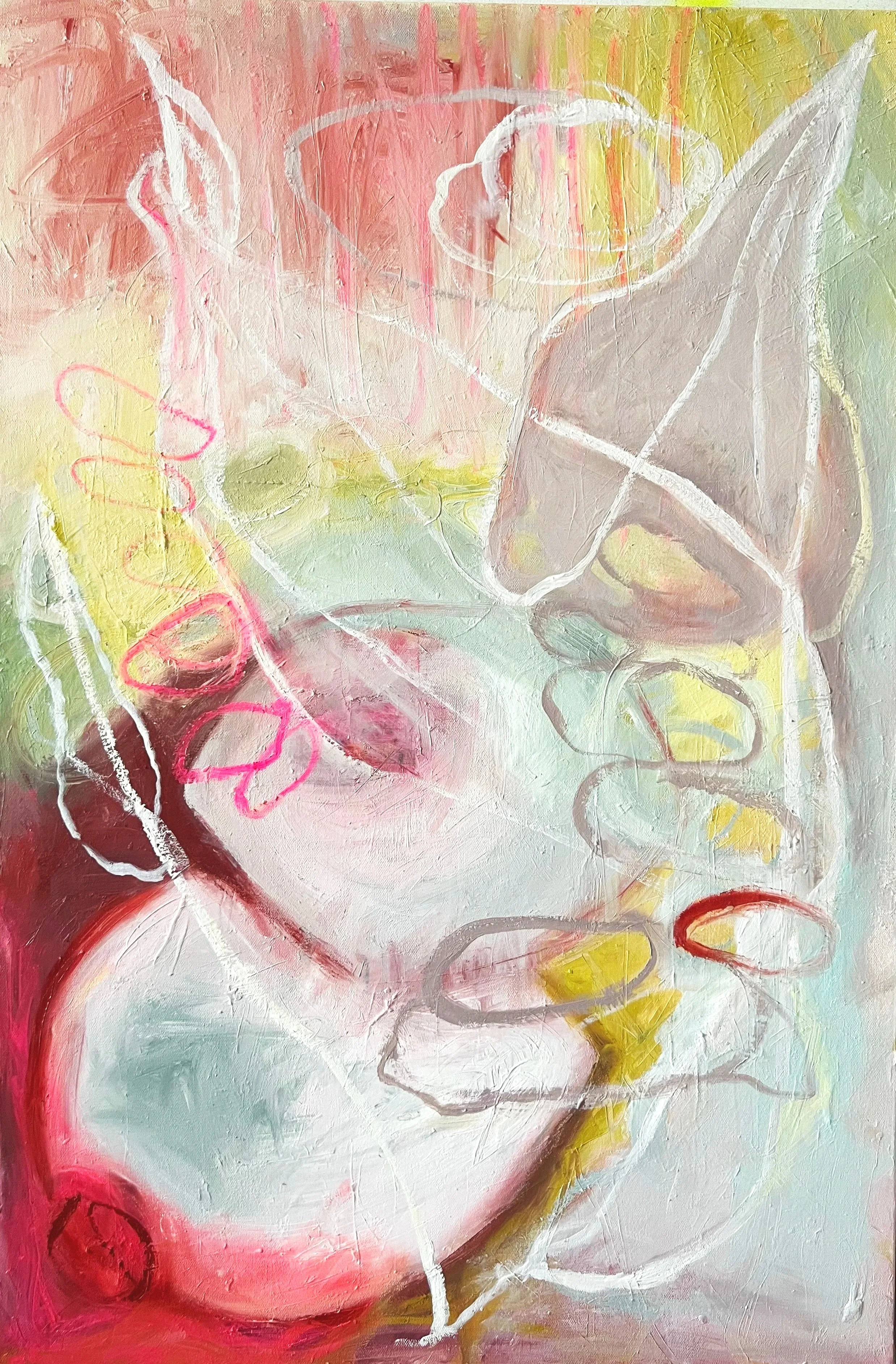 apparent structure II, 36 x 24 x 1.5 in, mixed media with oil