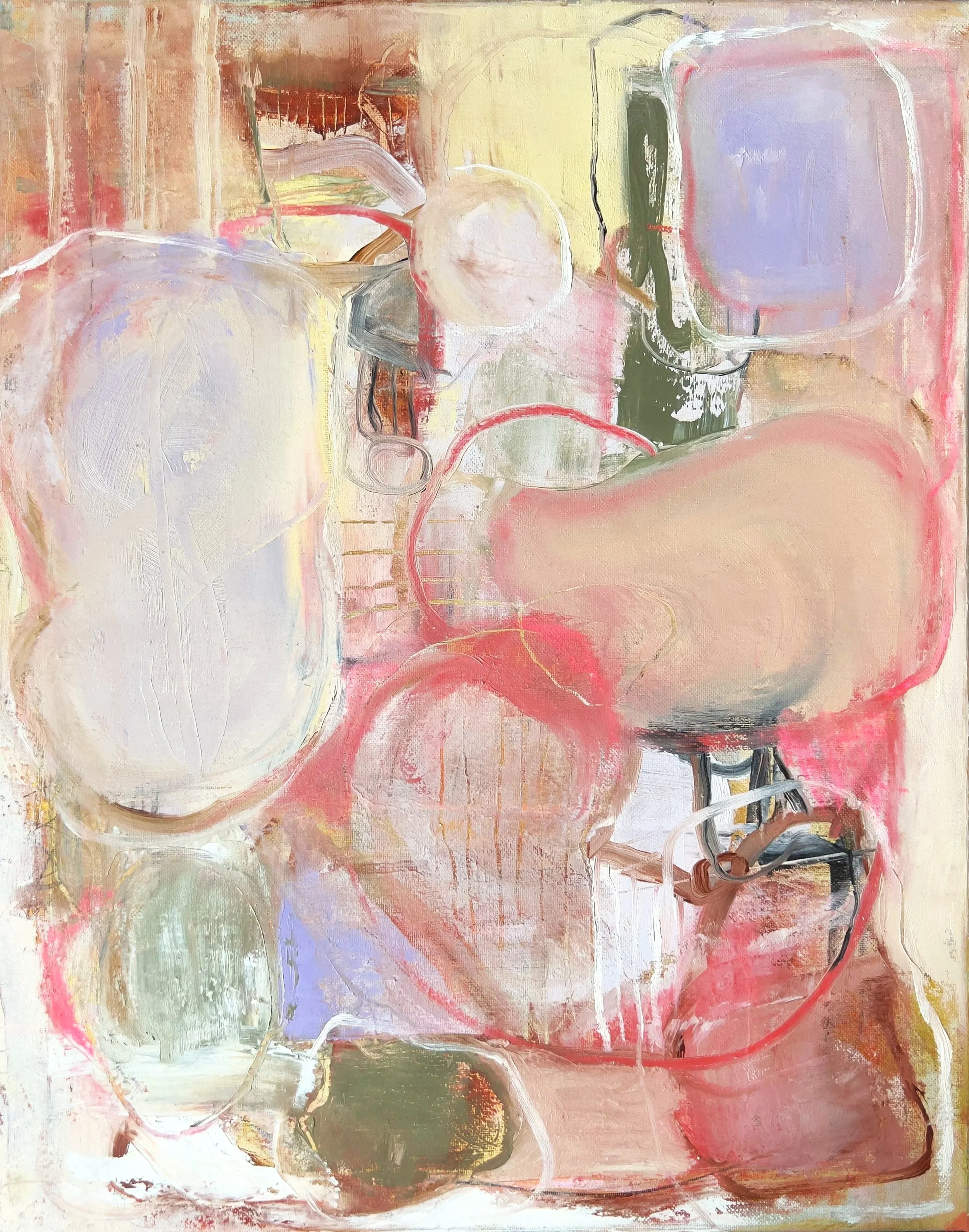 fruitful, 16 x 20 in, mixed media with oil on canvas