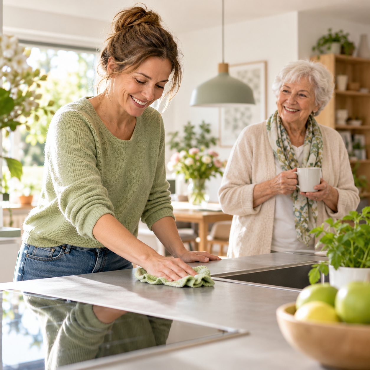 Wir unterstützen Sie im Alltag – zuverlässig, einfühlsam und individuell. Ob Putzen, Wäsche, Einkaufen oder Kochen: Wir helfen dort, wo Sie uns brauchen.
