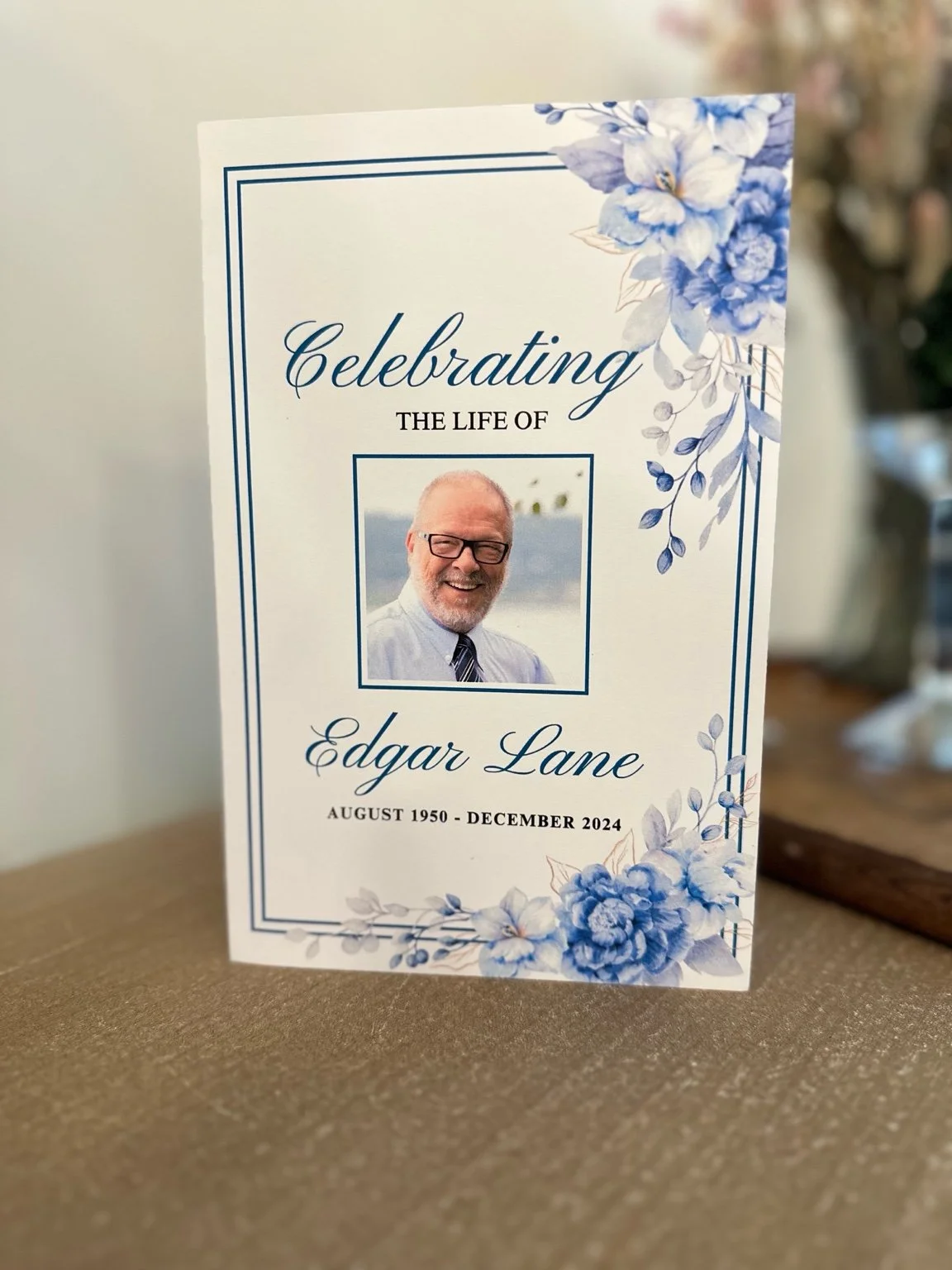 Edgar Memorial Program – Bifold Template