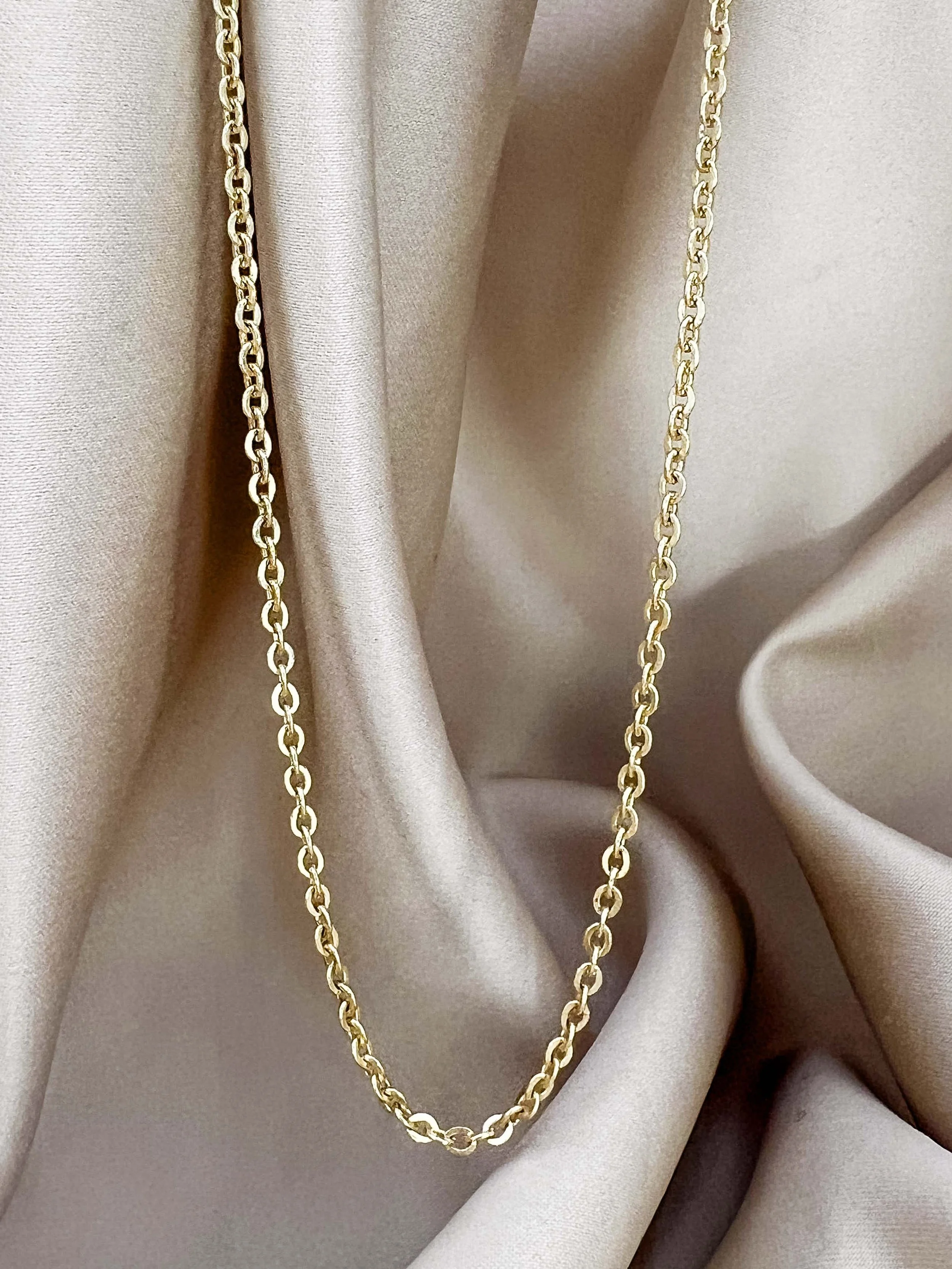 Cable Link Biker Chain. 9ct gold.