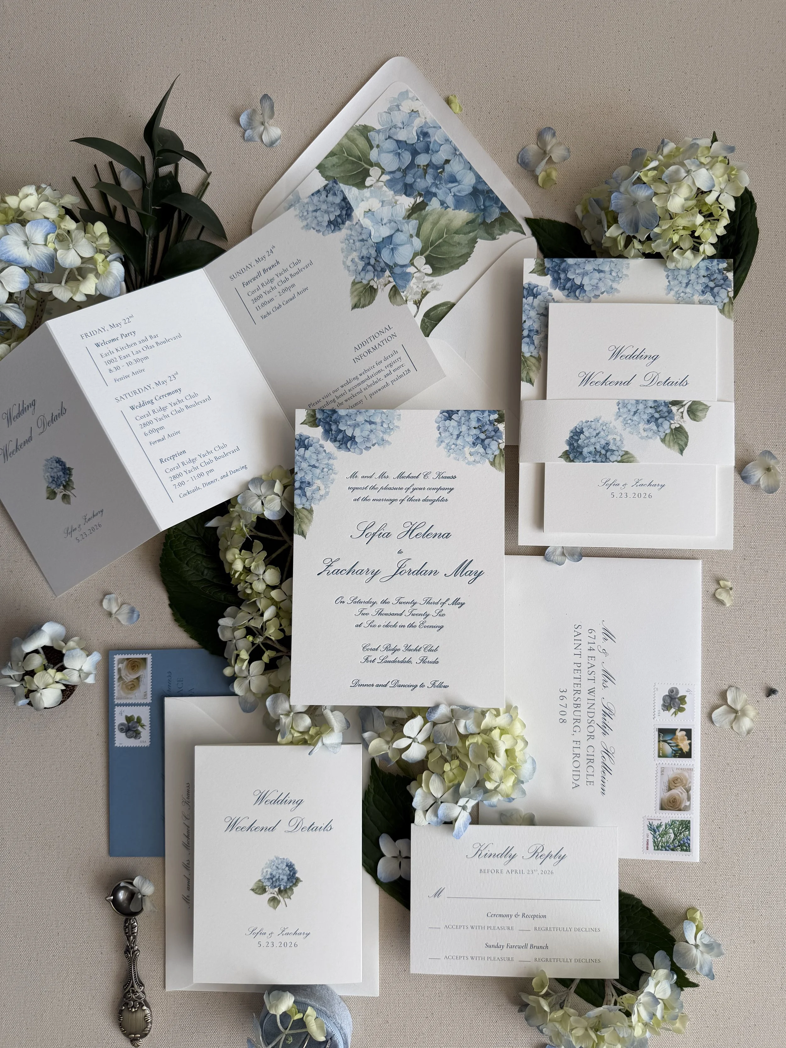 Blue Hydrangea Wedding Invitation Suite11.jpg