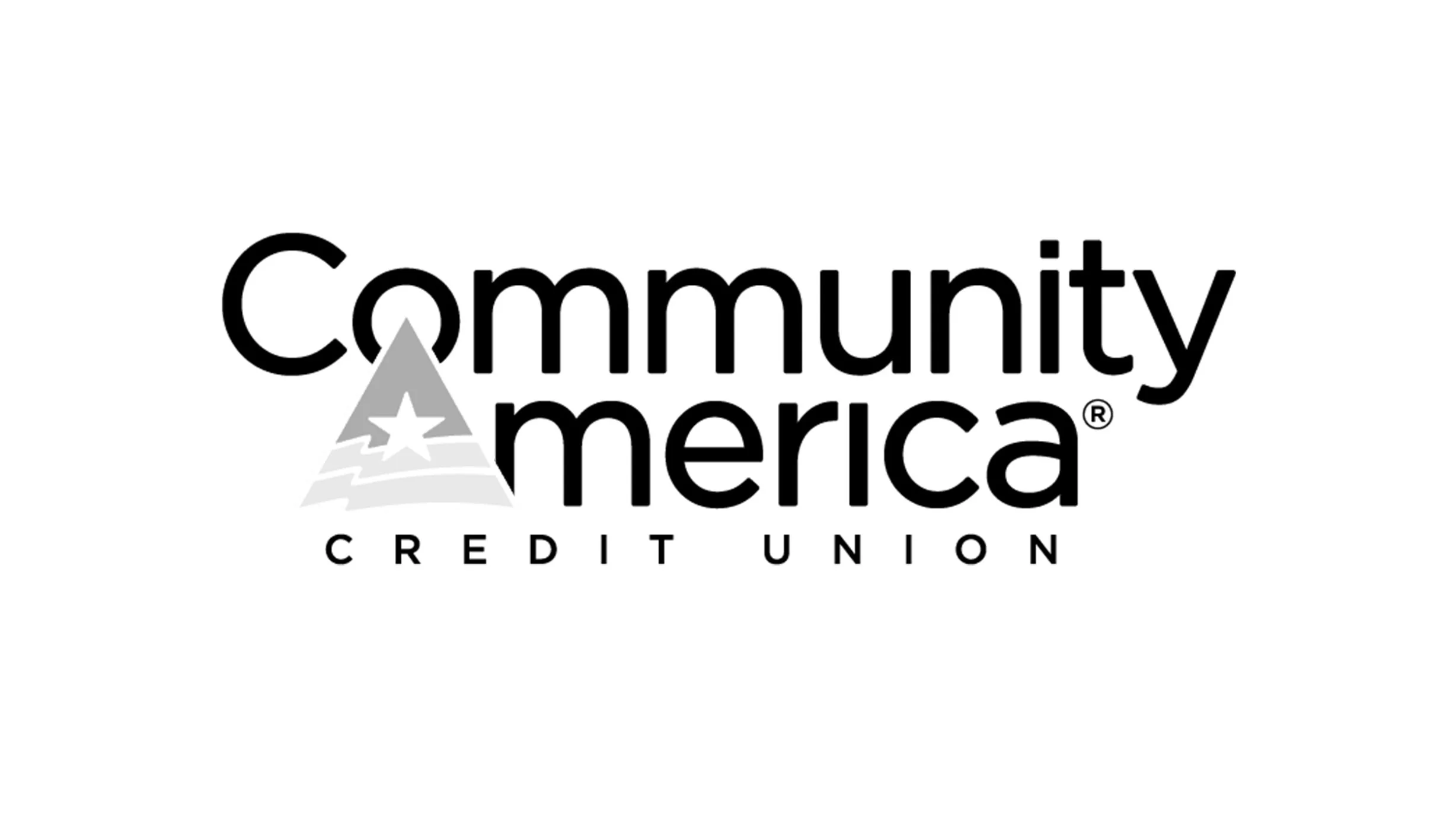 Logo of Community America Credit Union featuring a star in a stylized mountain shape with the text 'Community America' above and 'Credit Union' below.