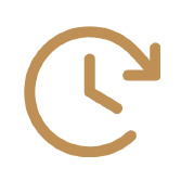 A clock icon with a circular arrow around it, indicating time or history.