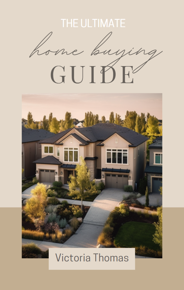 Exterior view of a modern two-story house with a driveway, surrounded by landscaped gardens and trees, under a pinkish sunset sky.