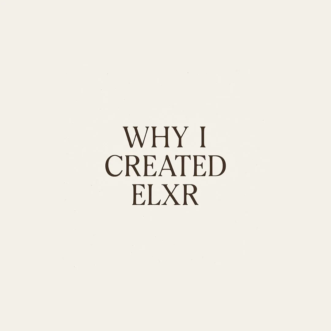 Why I Created ELXR
After more time than I care to admit feeling burnt out.
My energy was tanked.
My digestion was wrecked.
I was pushing through each day with coffee and cans of yerba,
convincing myself that powering through was normal.
But somethi