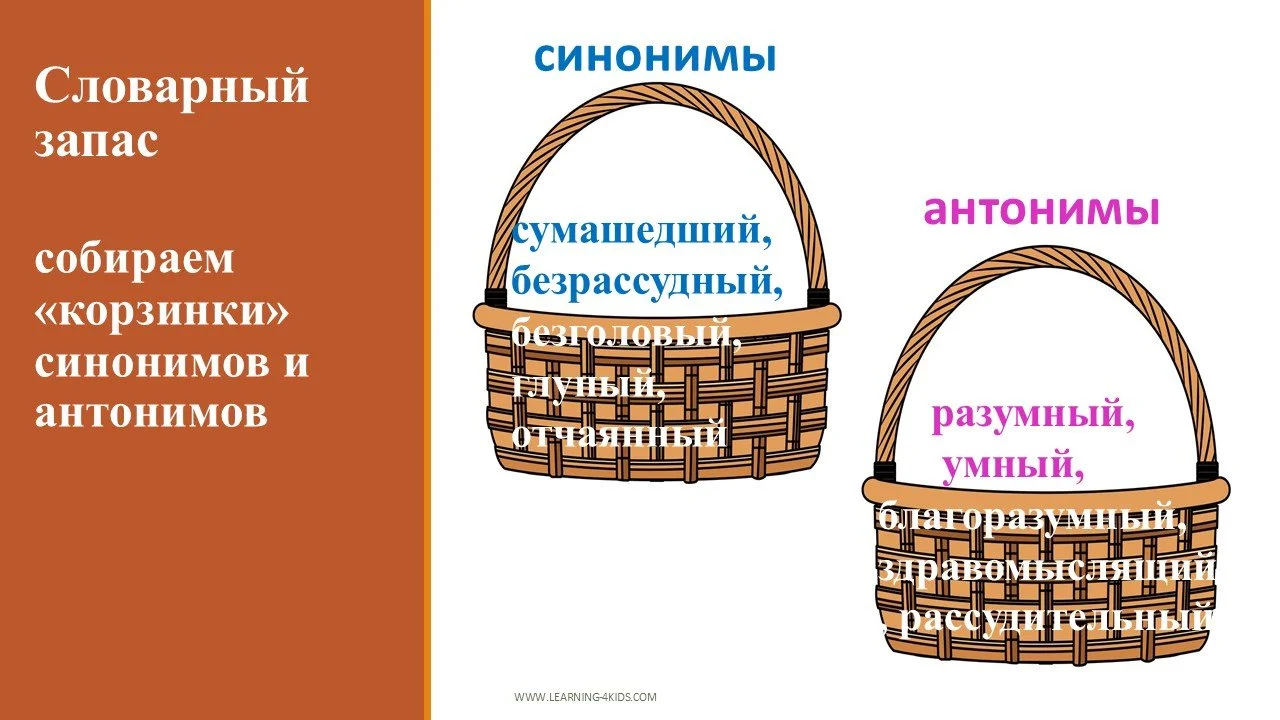 Слово дня - занятие по развитию речи