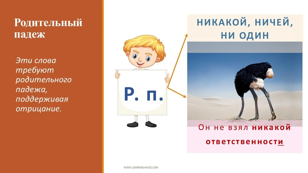Родительный падеж после отрицания в русском языке: правила и примеры
