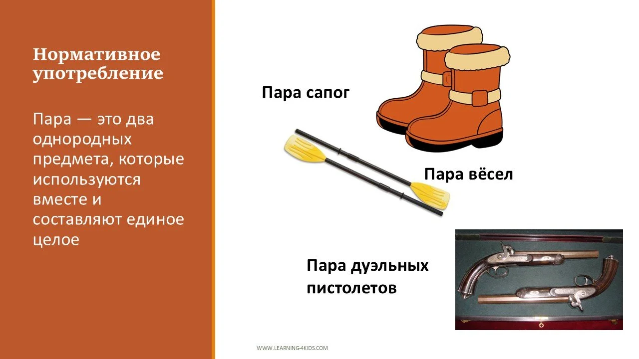 правильное употребление слова "пара"