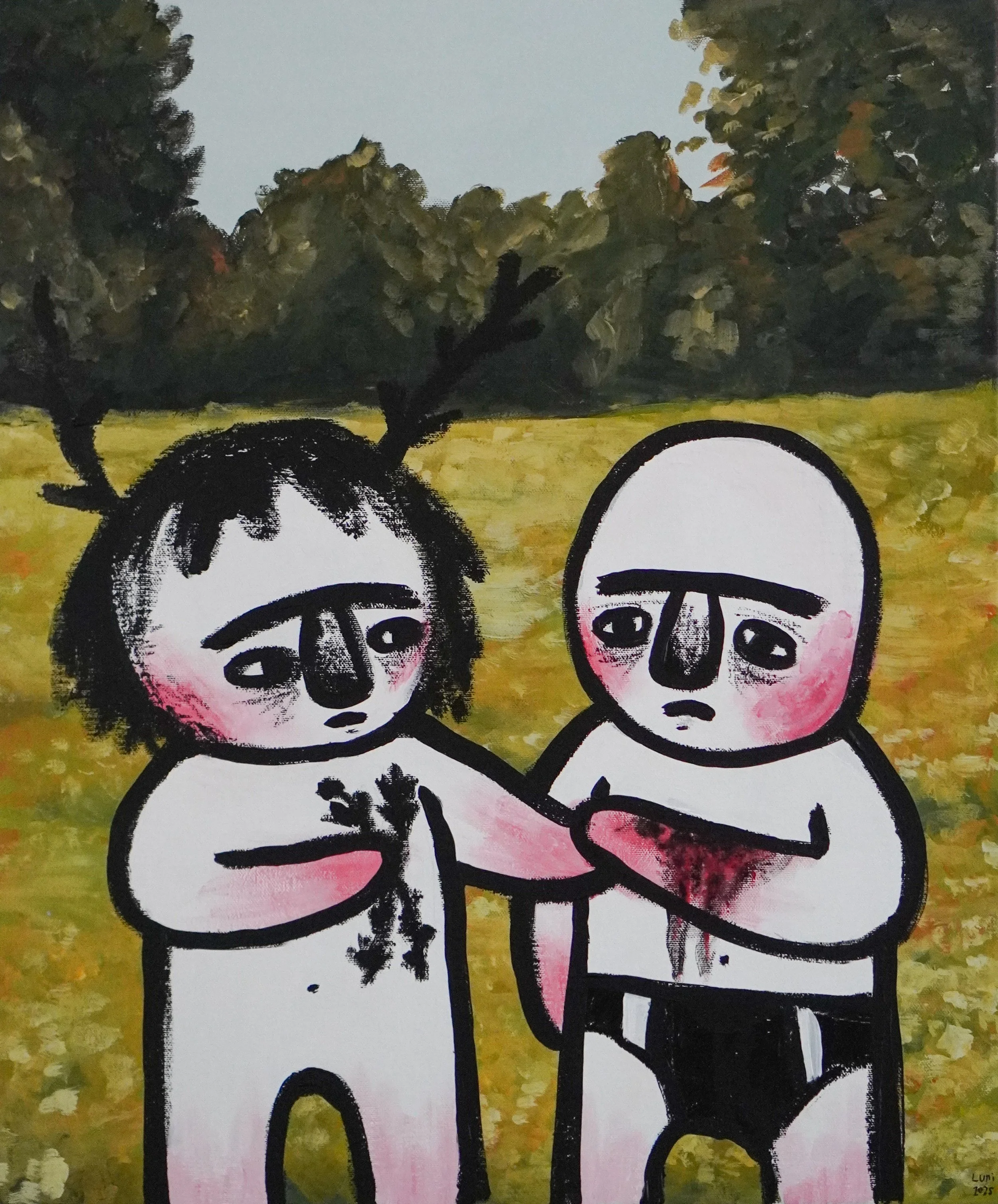 Healer
50x60 cm acrylic and paint crayon on canvas