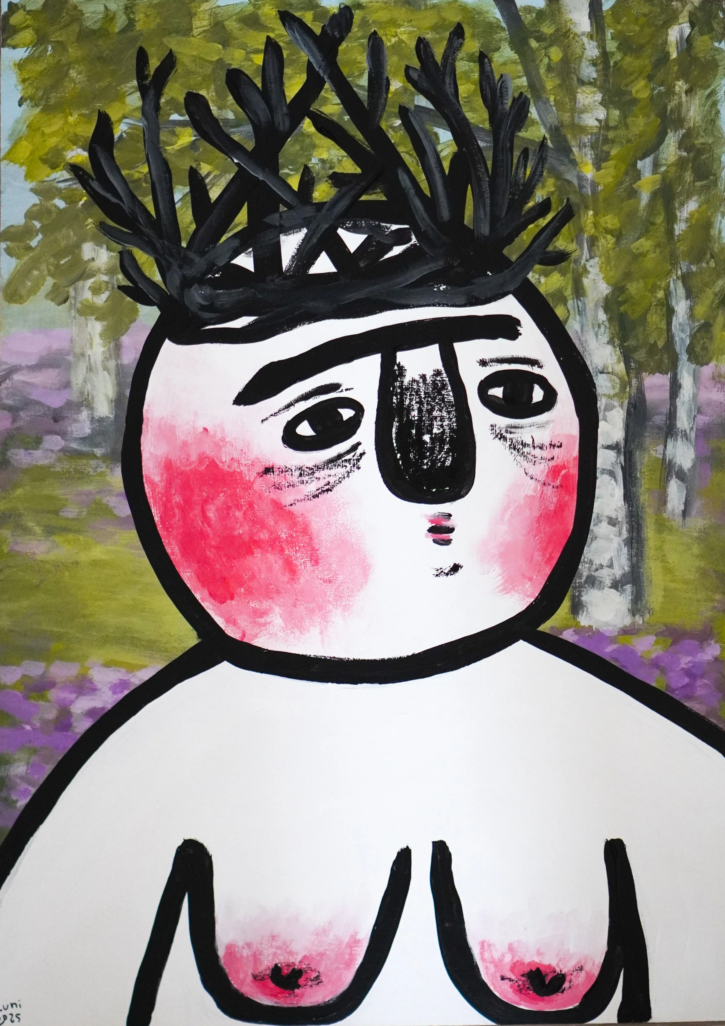 Crowned
30x40 cm, acrylic & solid marker on paper board