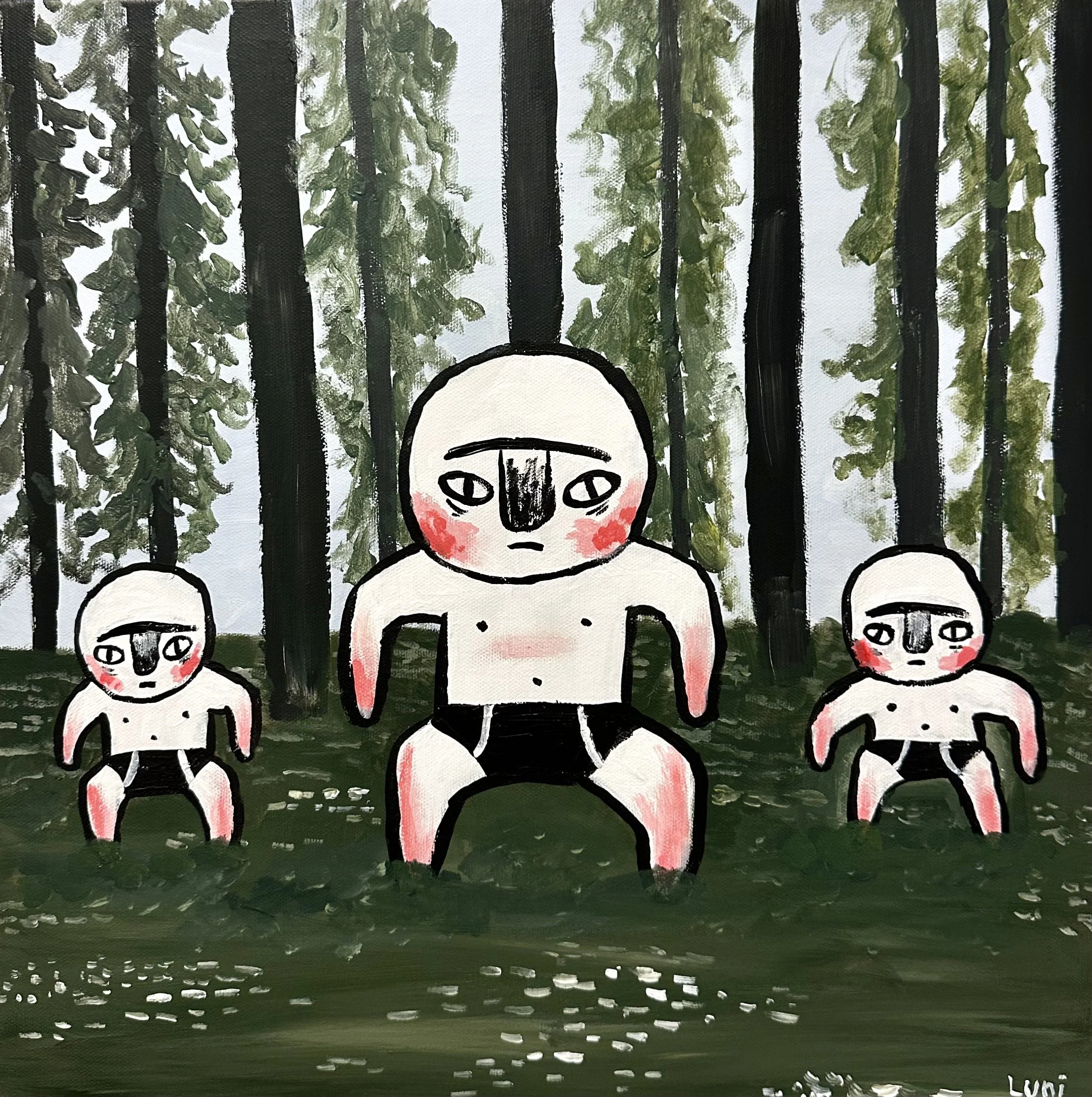 Encounter
40x40cm acrylic paint on canvas