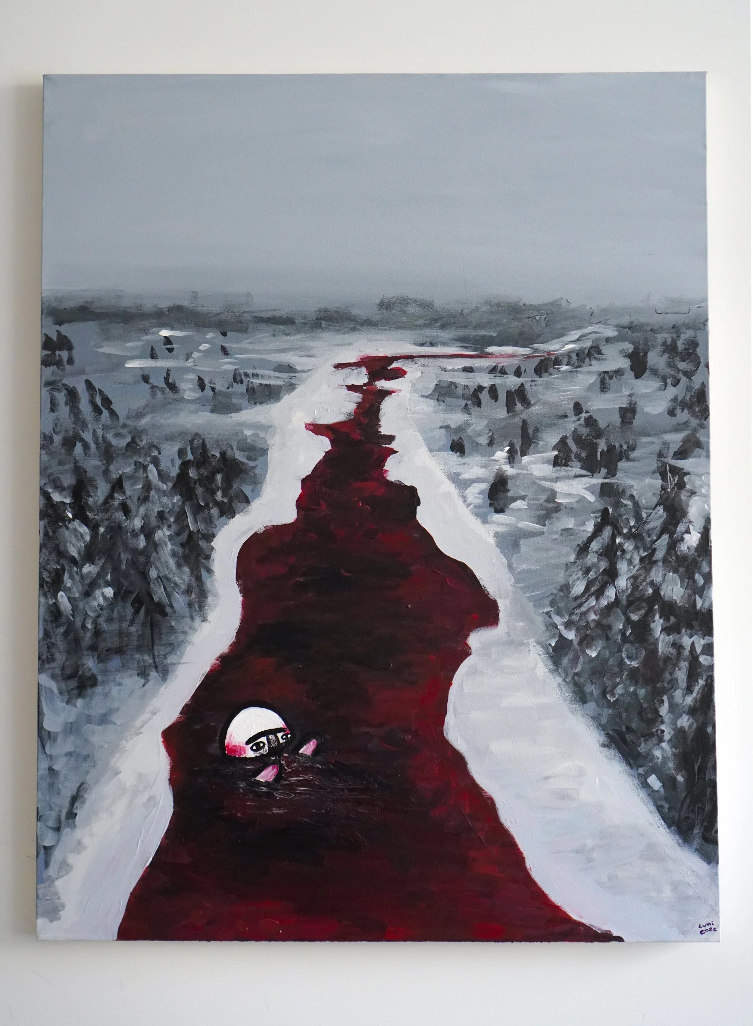 Opened up some scars
80x100 cm acrylic on canvas