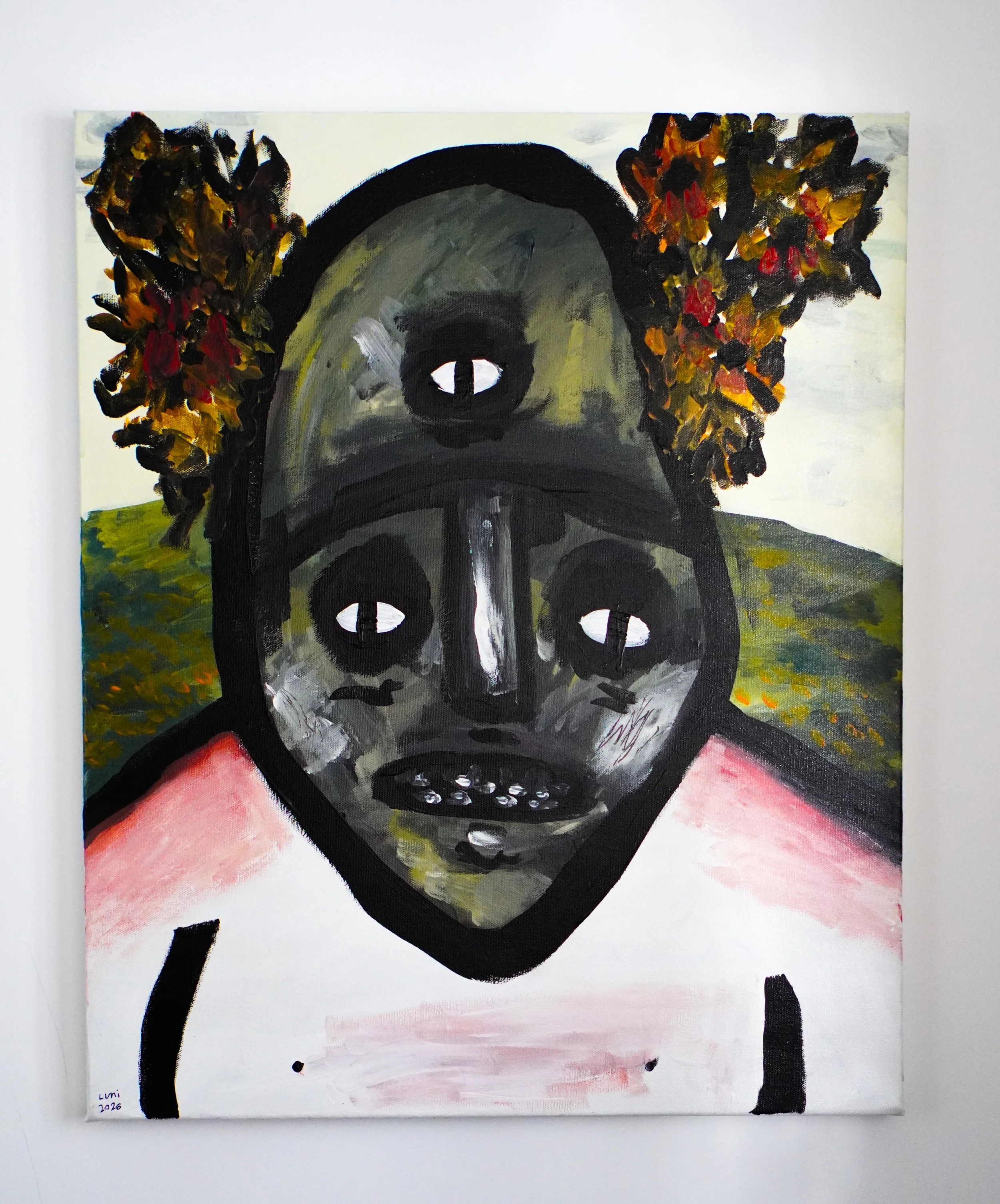 Pseudonym stalker persona
50x60 cm acrylic and paint crayon on canvas