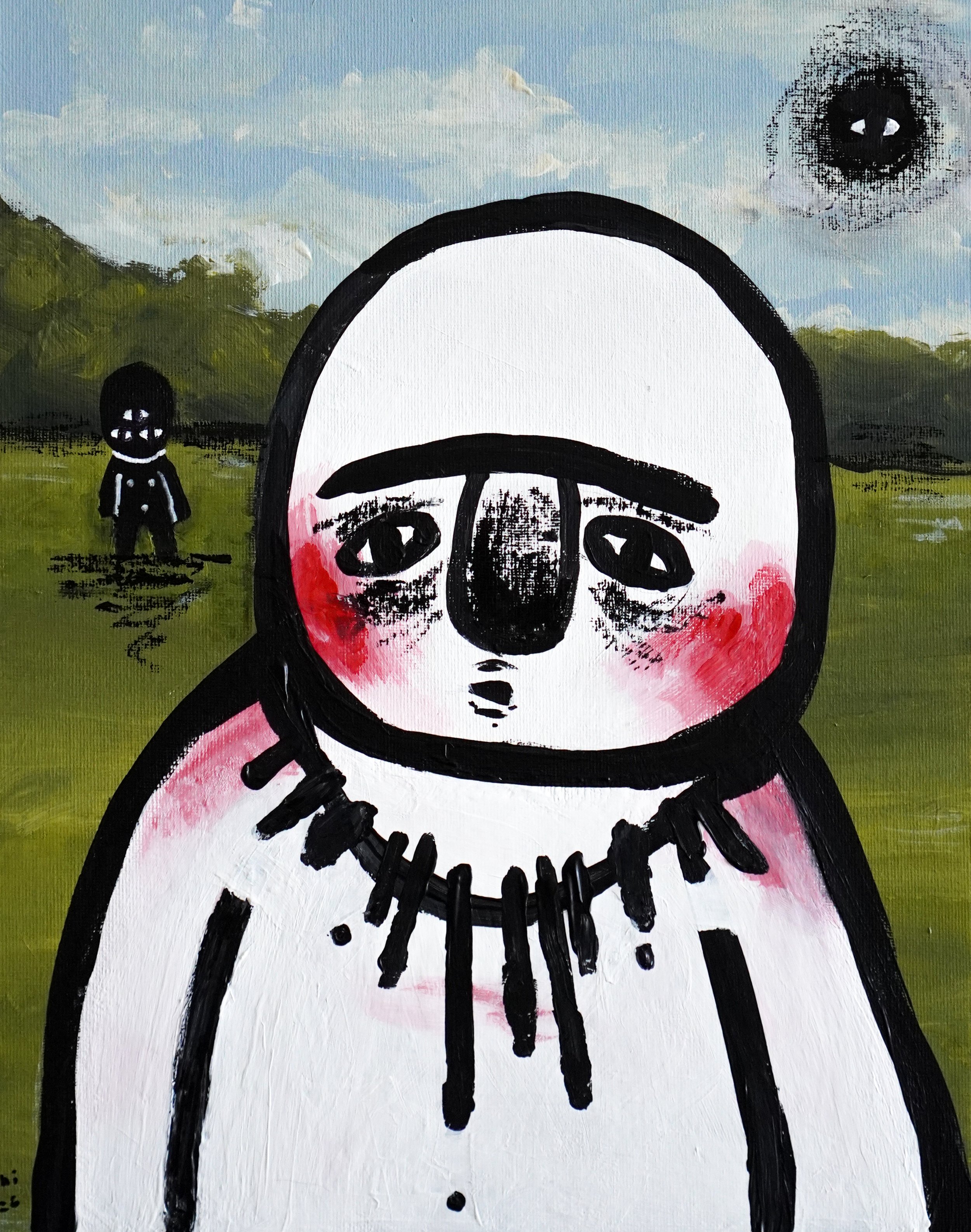 Initiation
30x40 cm, acrylic, ink & solid marker on canvas board