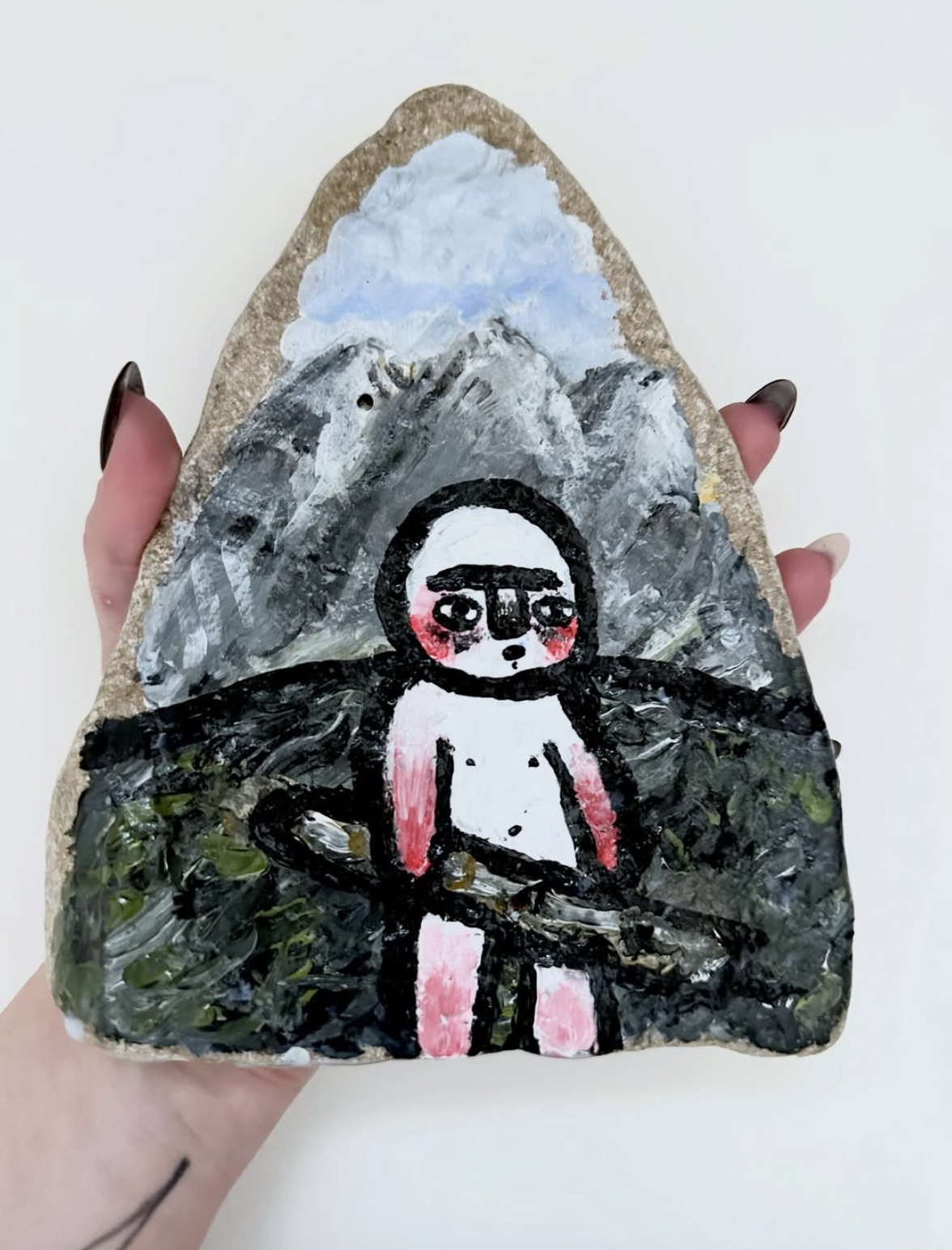 Builder
18x14 cm acrylic paint on a stone I found