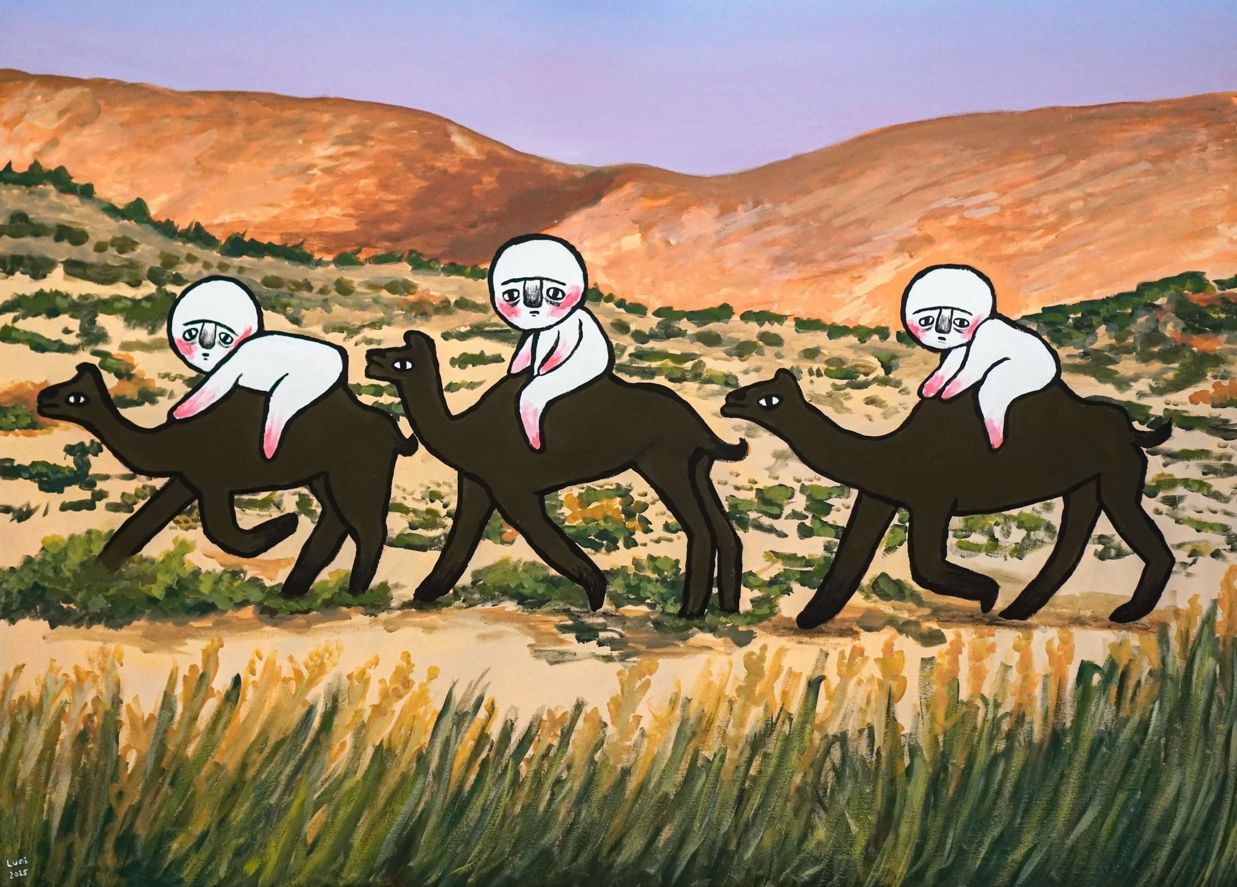 The race
100x120cm acrylic on canvas