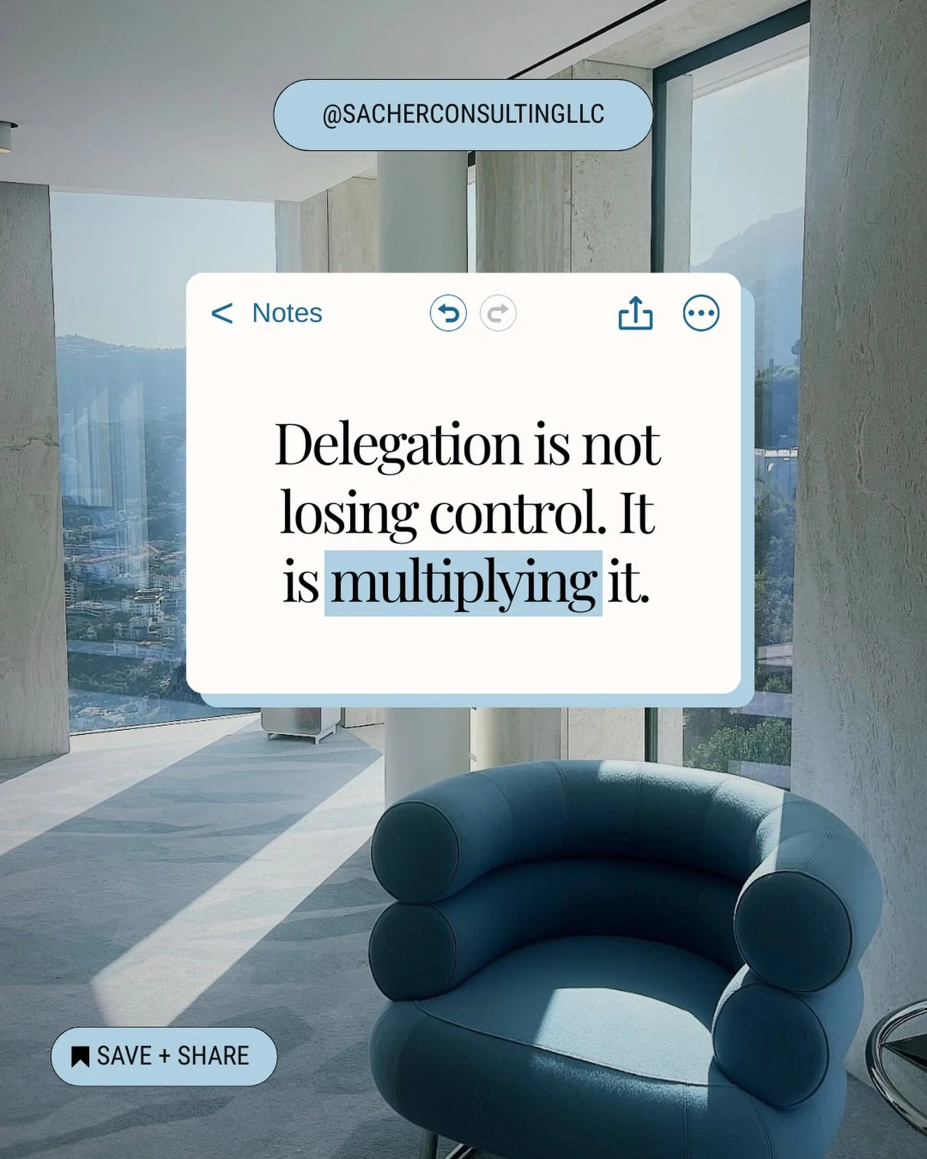 Something I always share with my clients is delegation multiplies control.

I know this can feel uncomfortable, but delegation (with the right structure) adds freedom and capacity to your team. 

Every task you hold onto caps your business at exactly