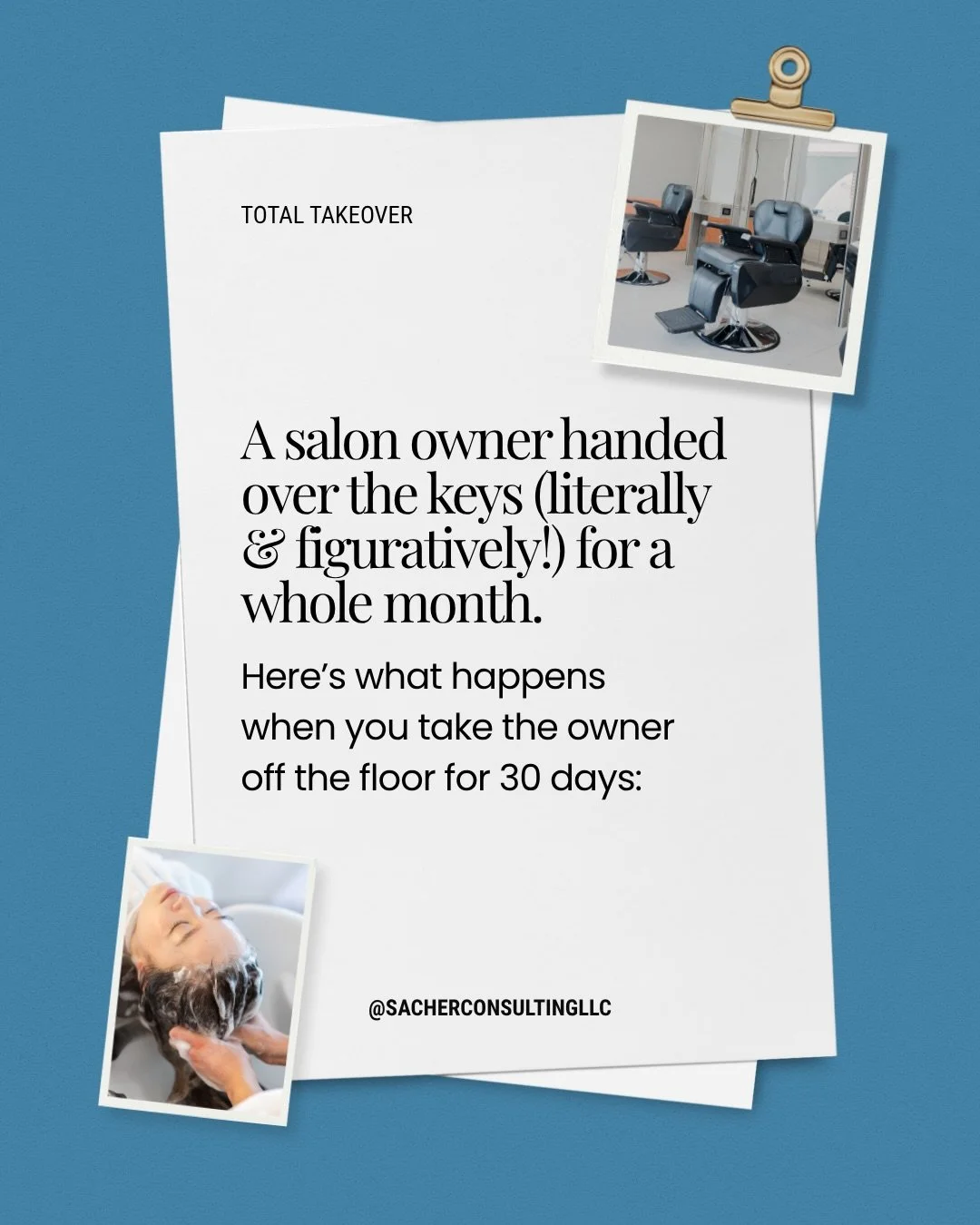 Most founders believe their team can&rsquo;t run without them.

The truth? The team just lacks the operational infrastructure to run independently.

When I stepped in for a 30-day operational takeover with a salon owner client, step one was pulling h