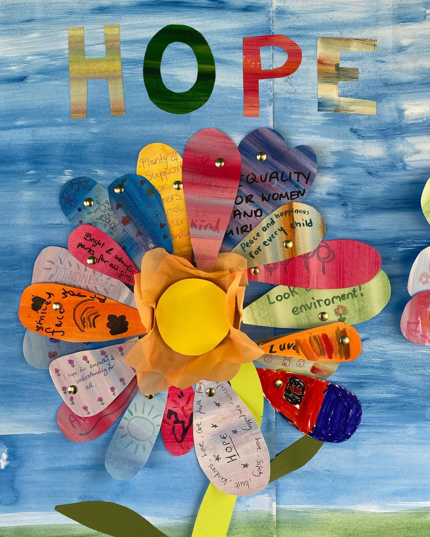 Our finished collaborative mural from this weekend&rsquo;s festival @makespaceyork. Together we tried to answer the big question, what do we hope for?

I loved running this project and had so many wonderful conversations with girls, boys, mums and da