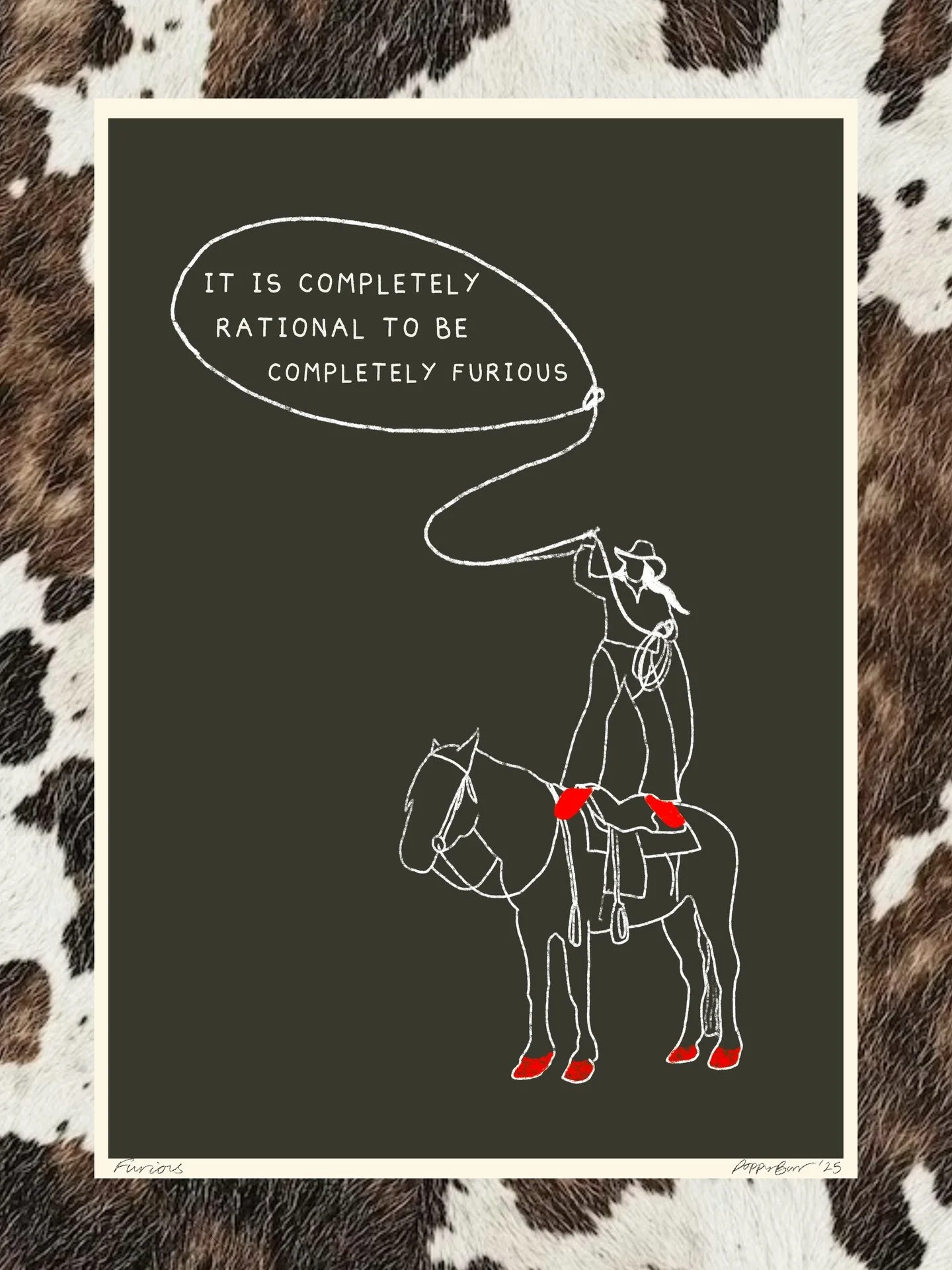 Cow-women with things to say 

Prints available now