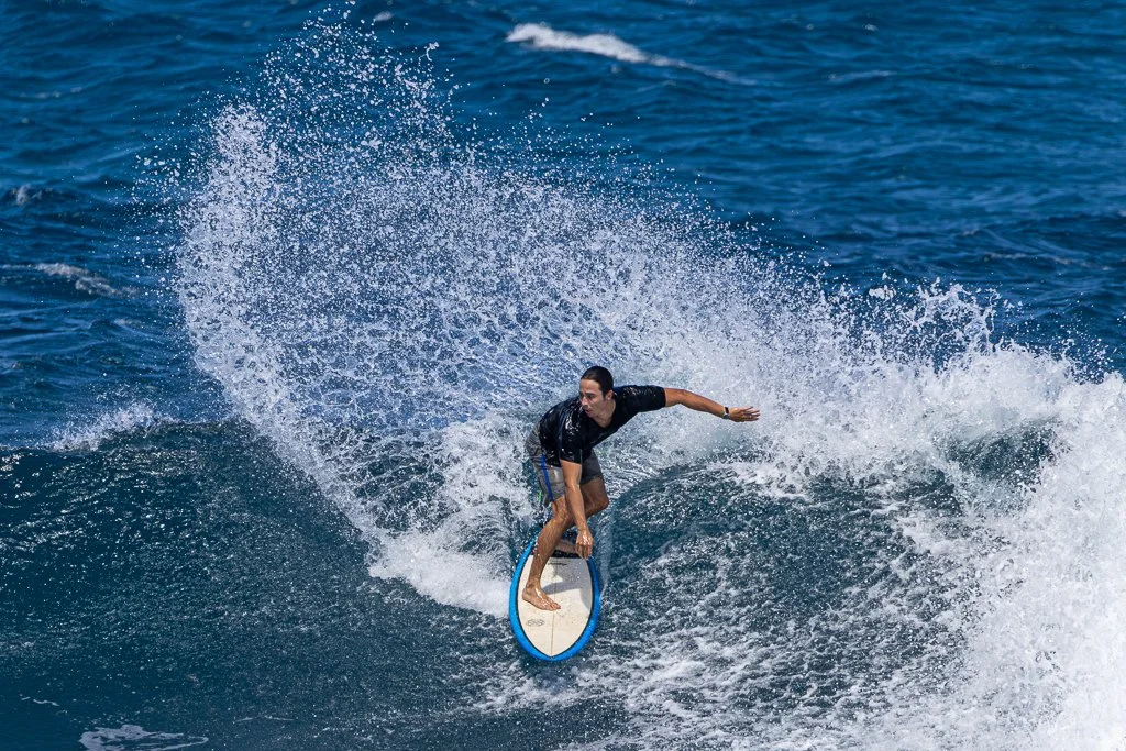 Surfer at Ho'okipa Beach Park on Maui by Ibach808