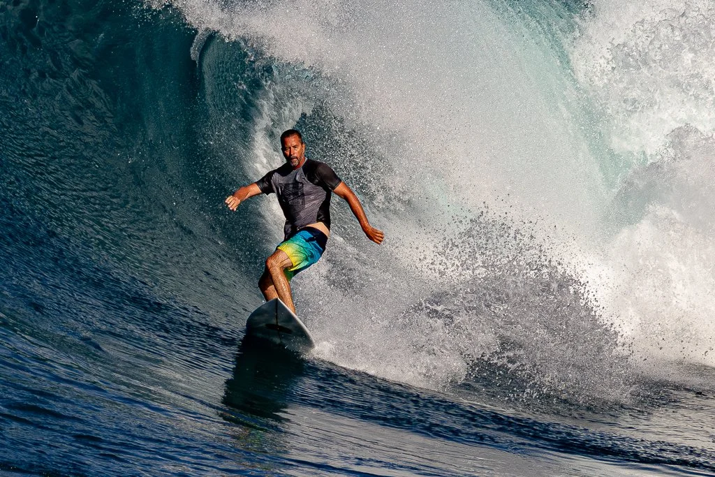 Surfer at Ho'okipa Beach Park on Maui by Ibach808