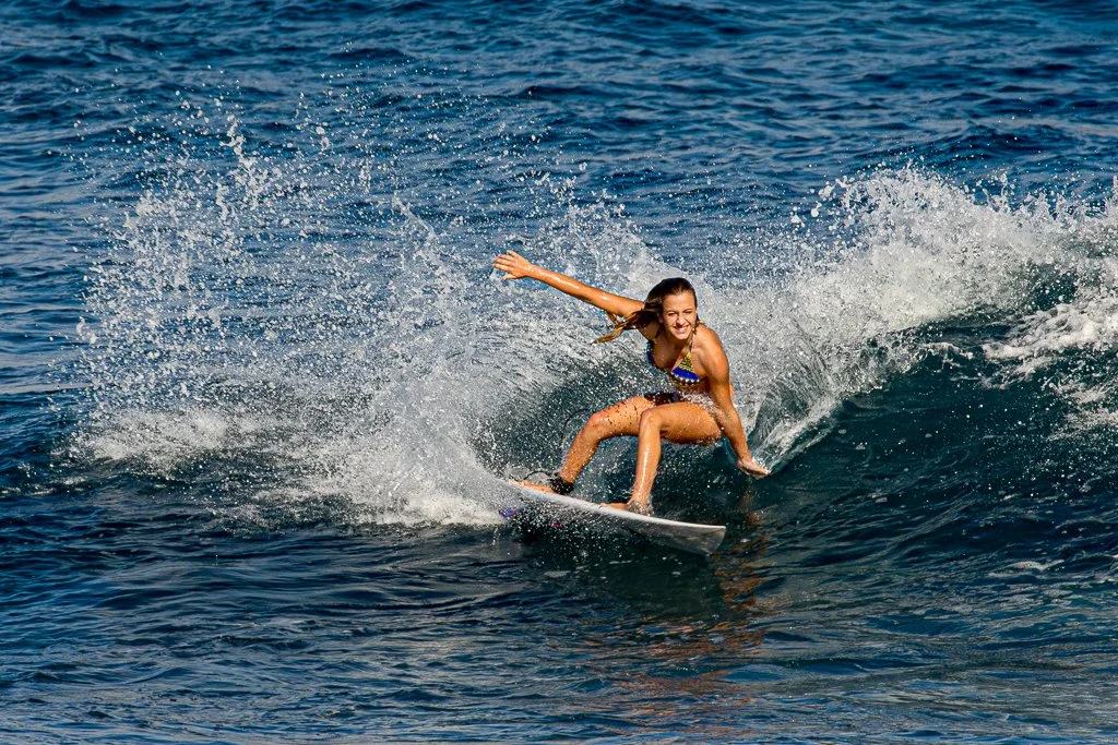 Surfer at Ho'okipa Beach Park on Maui by Ibach808