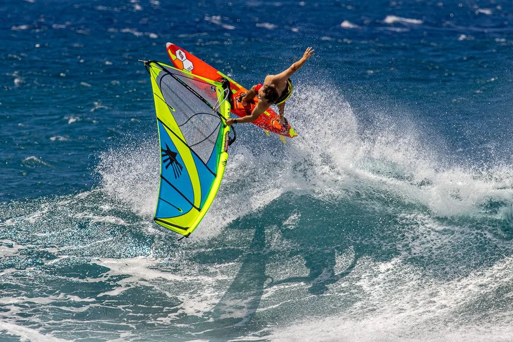 Windsurfer at Ho'okipa Beach Park on Maui by Ibach808