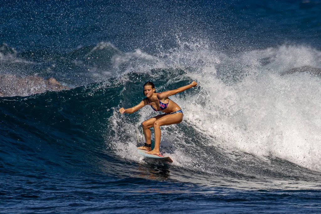 Surfer at Ho'okipa Beach Park on Maui by Ibach808