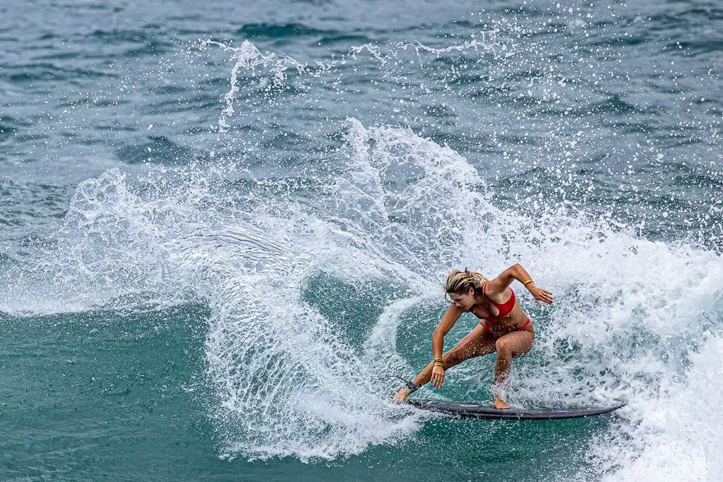 Surfer at Ho'okipa Beach Park on Maui by Ibach808