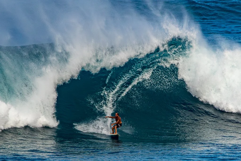 Surfer At Honolua Bay on Maui by Ibach808