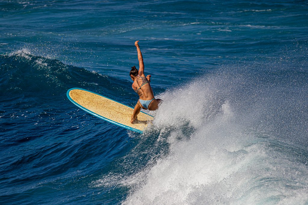 Surfer at Ho'okipa Beach Park on Maui by Ibach808