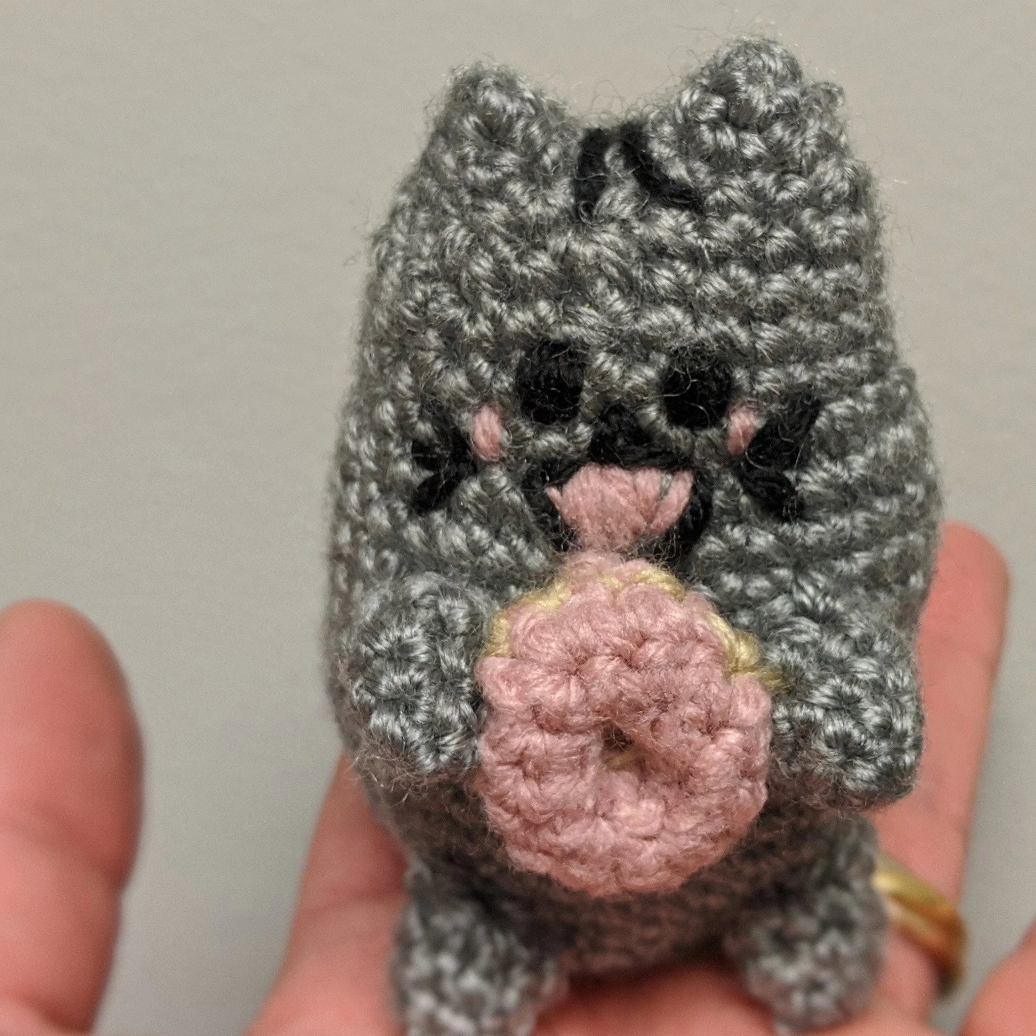 A little Pusheen for a coworker. #crochet #amigurimi #PusheenCat