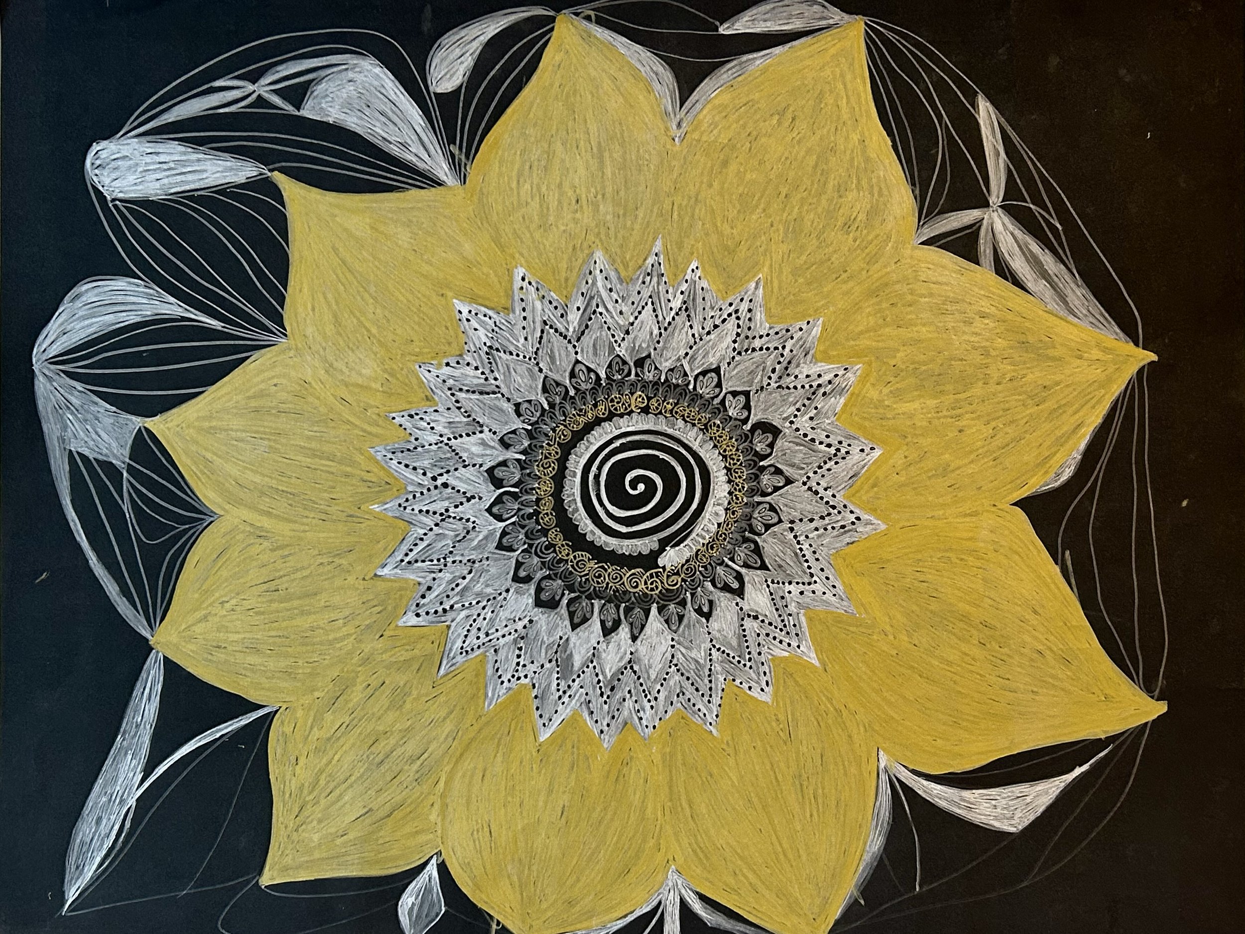 Handcrafted Sunflower Mandala Art