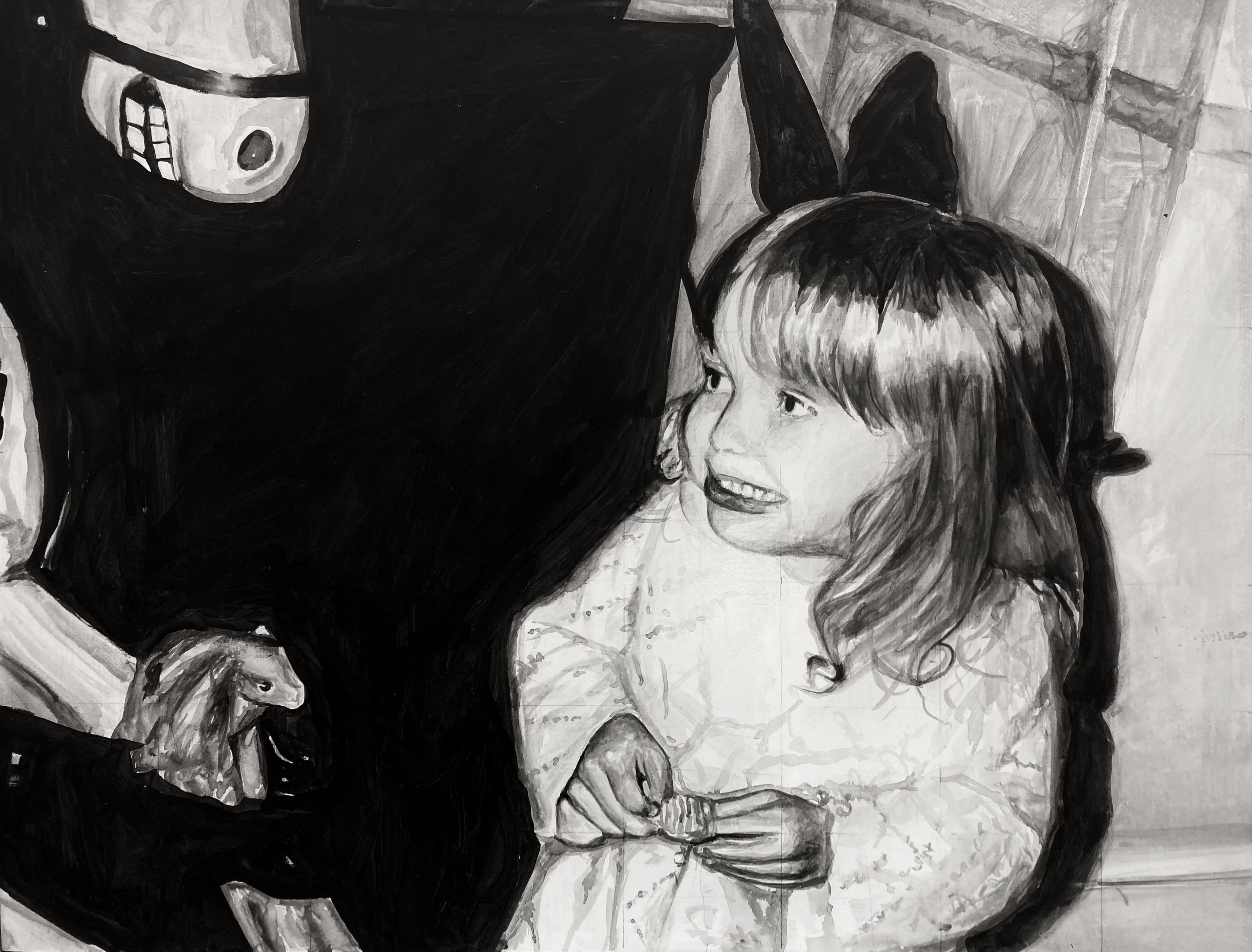 'Untitled ll', Acrylic on board, 2024
