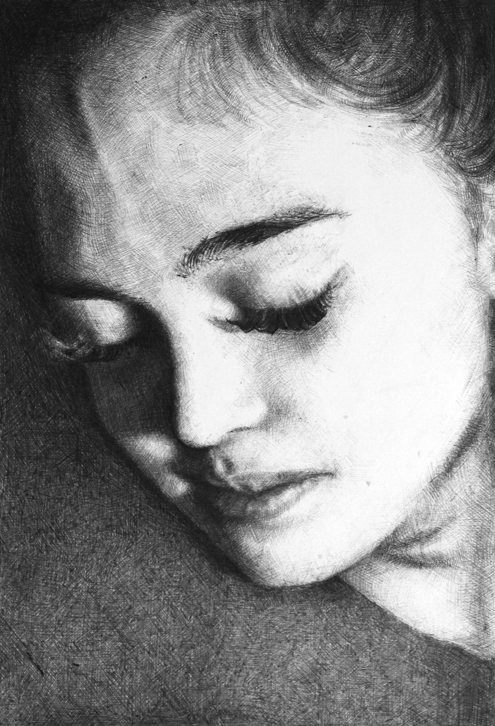 'Mia', Biro on paper, 2023