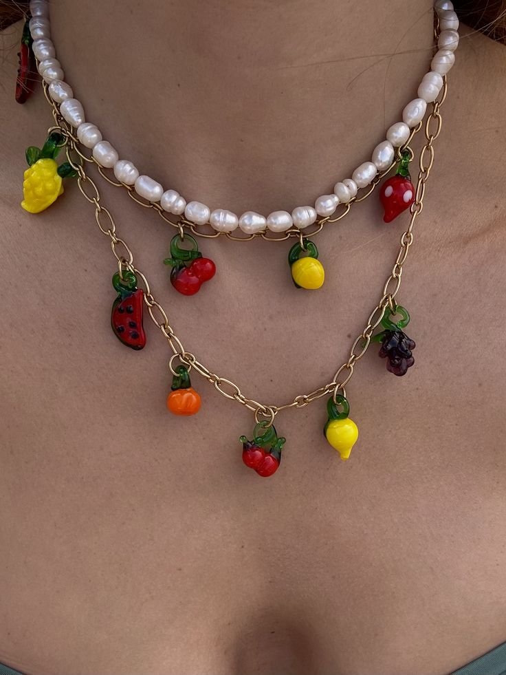 SUMMER FRUIT &amp; VEG CHARM JEWELLERY MAKING 