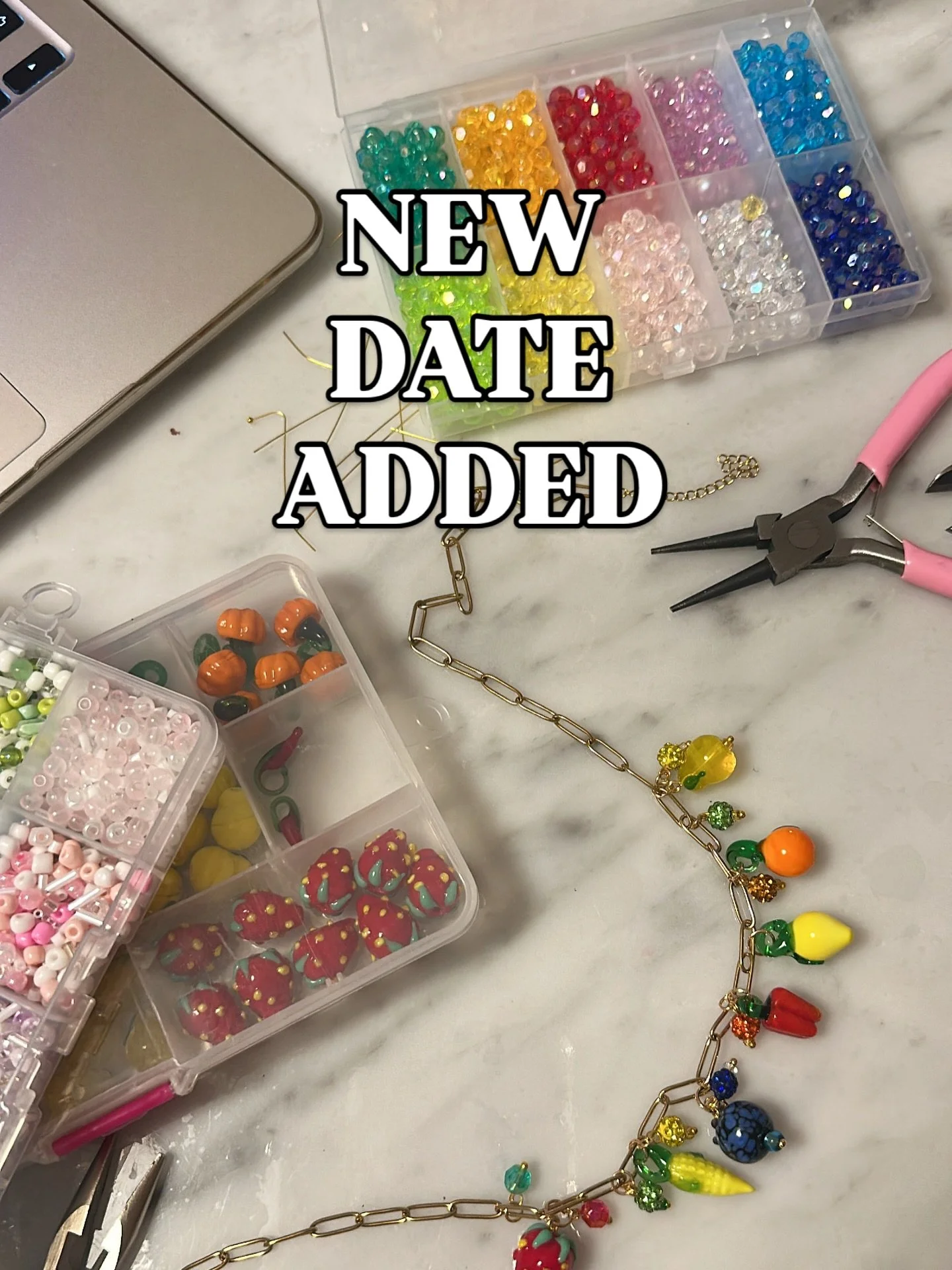 If you really wanted to book to make THE jewellery piece of the summer, but saw we already sold out for the event in 3 weeks time, we just released a new time! Join @girls_craftclub to make your very own glass fruit and veg charm jewellery on May 16t