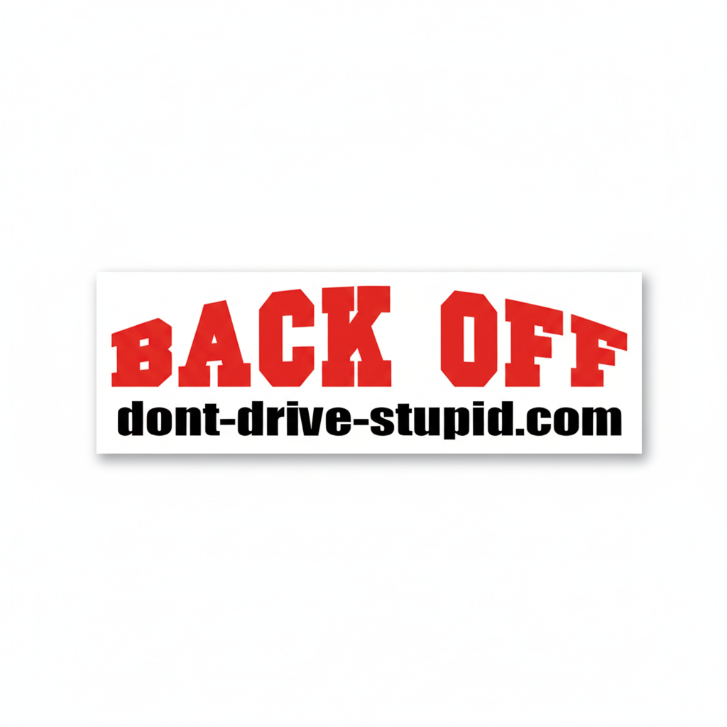BACK OFF bumper sticker