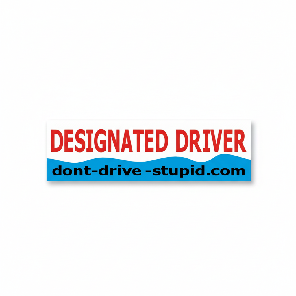 Designated Driver Bumper Sticker