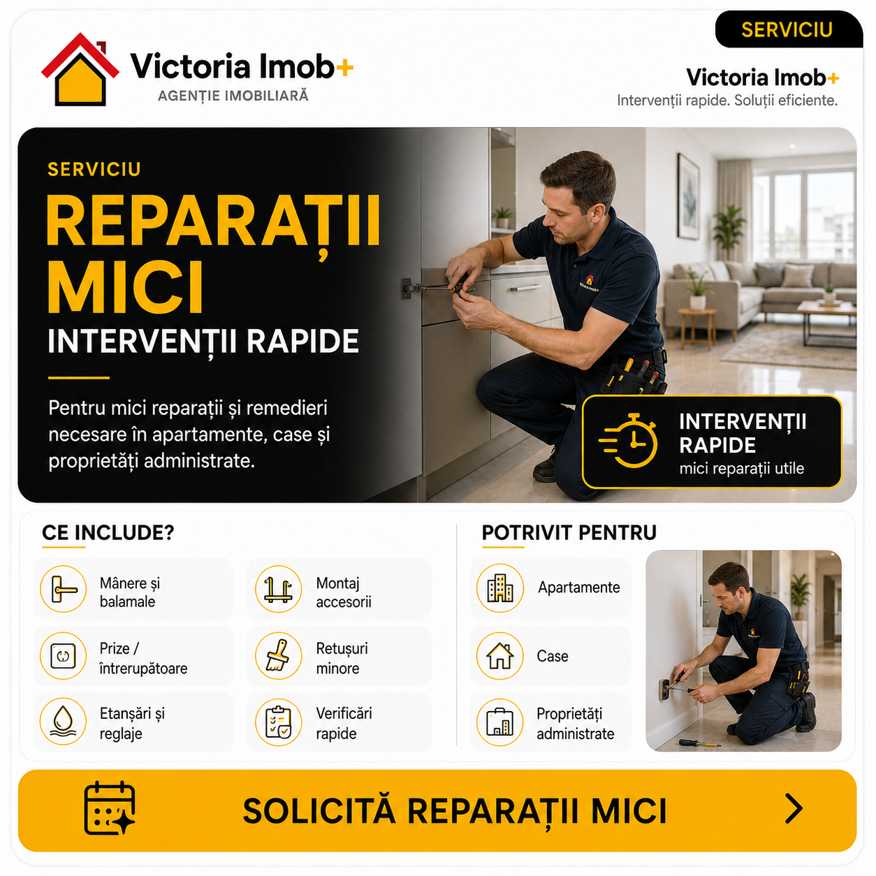 Serviciu de reparații mici Victoria Imob