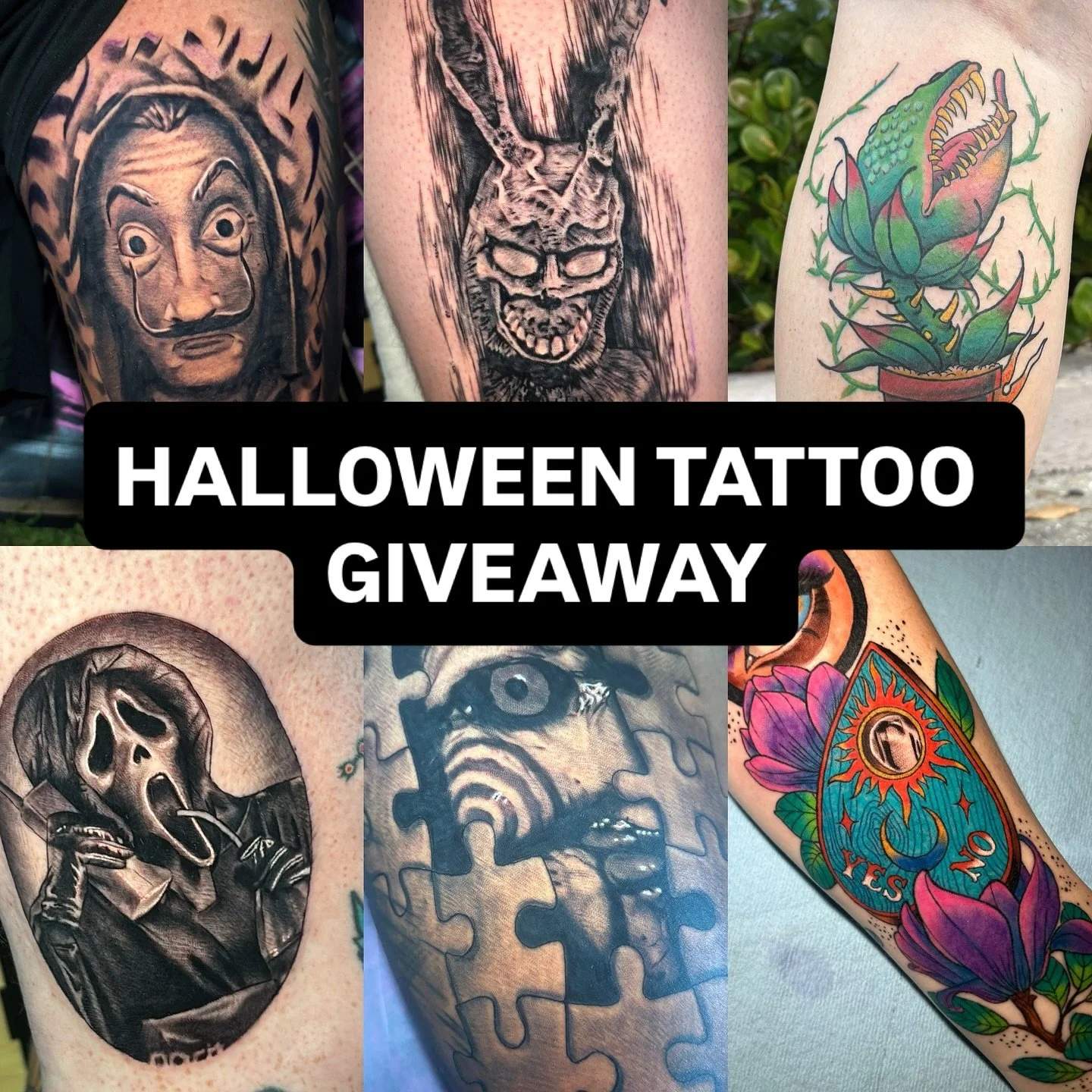 Tampa/St. Pete!
I&rsquo;m back in St. Pete and it&rsquo;s that time of the year again! Halloween is approaching and I&rsquo;m really wanting to do some more spooky tattoos. So, I&rsquo;m gonna do a giveaway! 
.
I&rsquo;m giving away a full day sessio