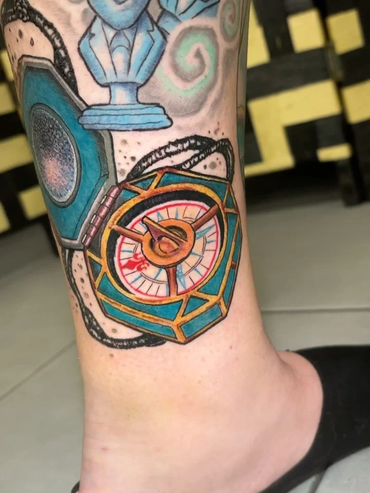 &ldquo;Not all treasure is silver and gold, mate.&rdquo; - Jack Sparrow
.
Thank you always, Steph! This was a lot of fun to make! I&rsquo;m really loving how this leg is coming along. 
.
I&rsquo;m booking January and February at @electricgoldtattooco