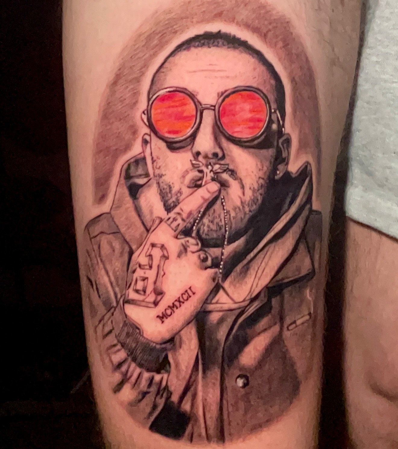 Reposting this Mac Miller portrait for his birthday. This was done about 3-4 years ago. Still love it so much. Play a Mac song today.
.
I love doing portrait tattoos of all kinds. Im booking now through March at @electricgoldtattooco 
Message me or f