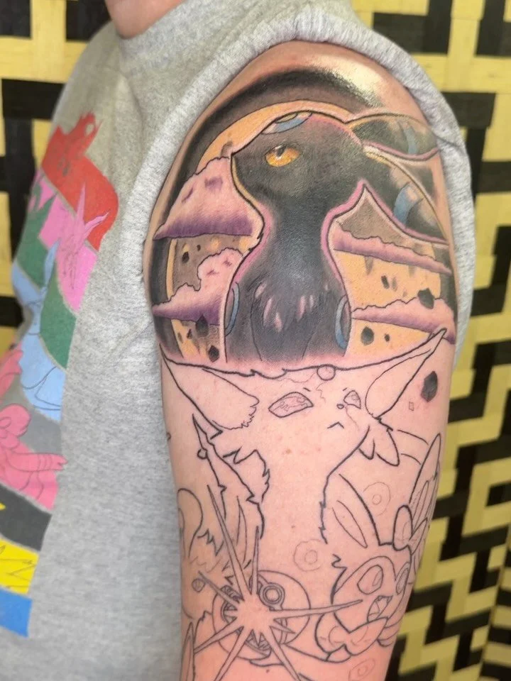 I&rsquo;m 3 years older than pokemon. I never knew that. That&rsquo;s pretty eye opening. Anyway, here&rsquo;s some Pokemon tattoos I&rsquo;ve done through the years. Happy Pokemon day! I really want to tattoo every single one. Big, small, whatever s