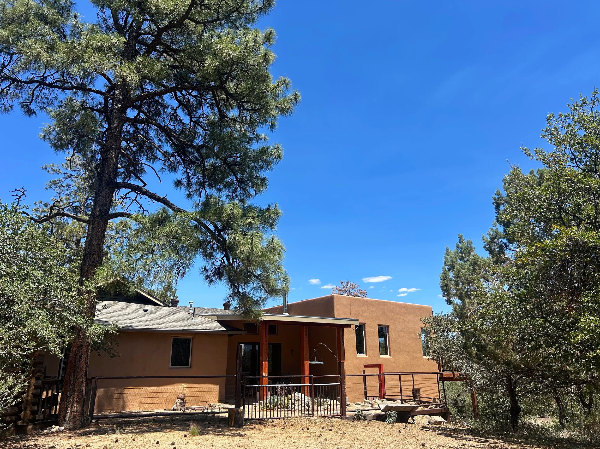 Backview of Pines at Innerbloom Dark Retreats