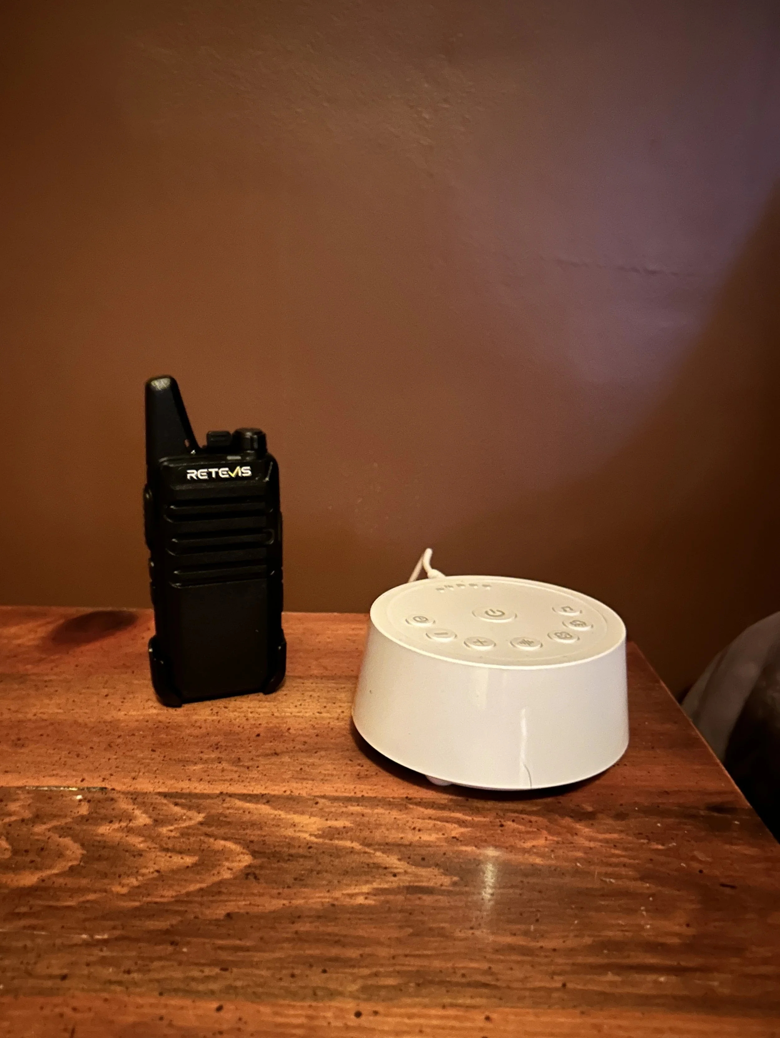 Retreat Room Amenities: Walkie-Talkie & Noise Machine