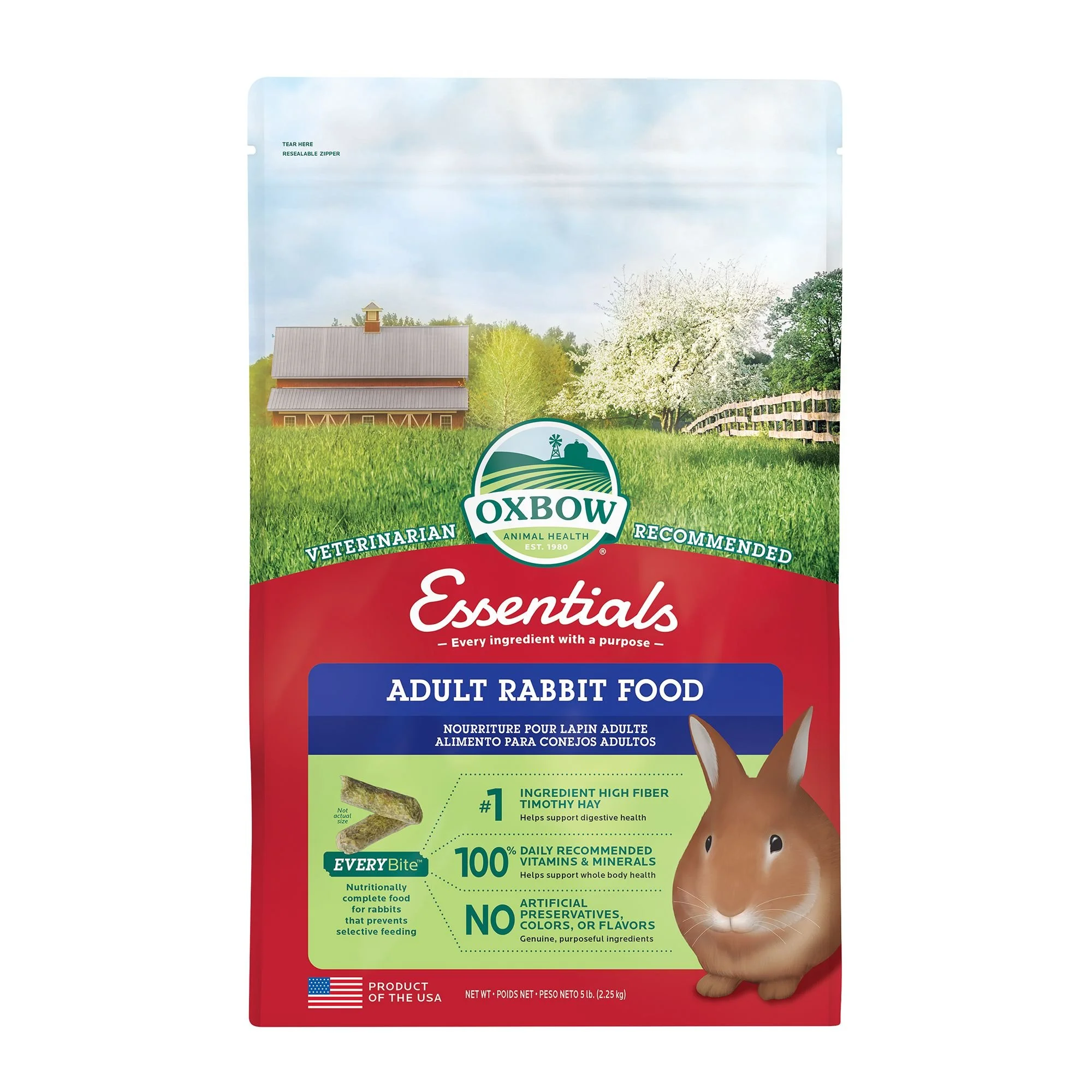 Oxbow Animal Health Essentials Adult Rabbit Food - 1ea/10 lb